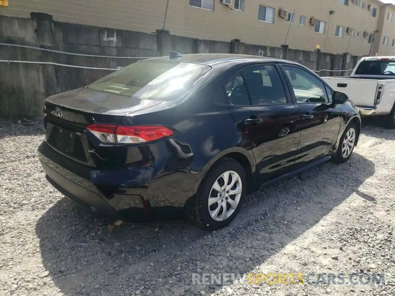 4 Photograph of a damaged car JTDEPRAE0LJ087963 TOYOTA COROLLA 2020