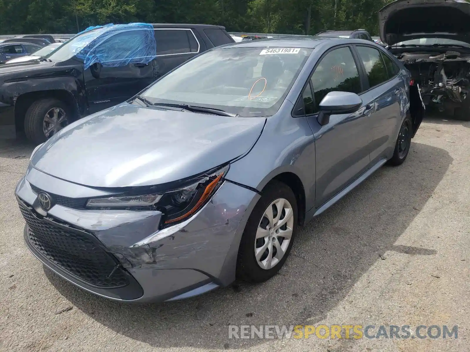 2 Photograph of a damaged car JTDEPRAE0LJ088451 TOYOTA COROLLA 2020