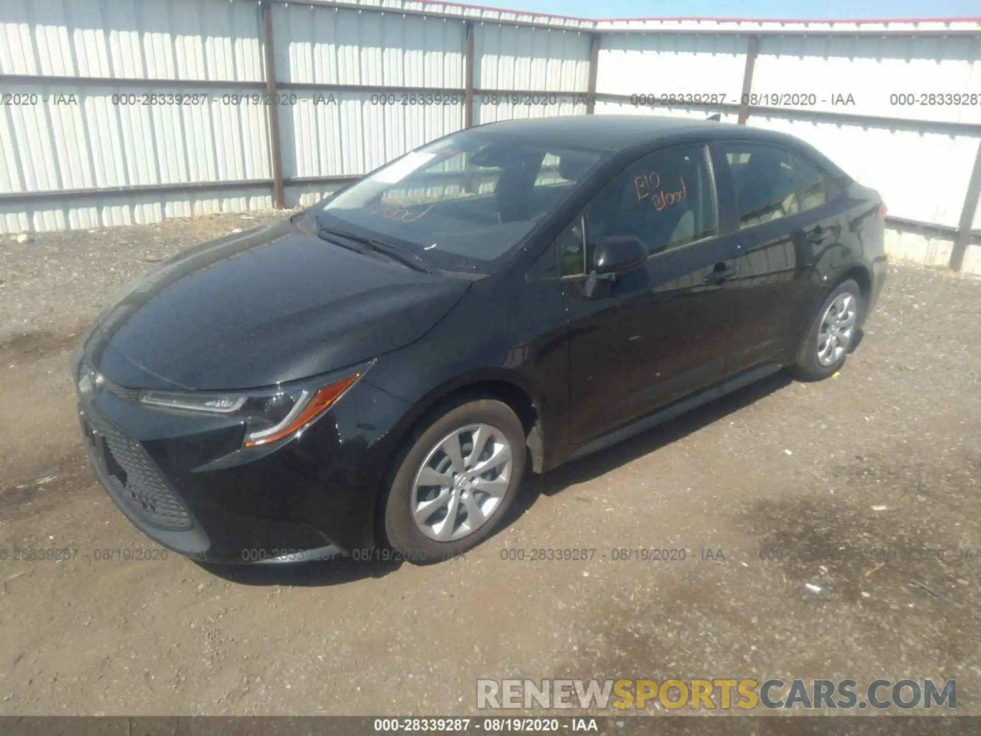 2 Photograph of a damaged car JTDEPRAE0LJ088840 TOYOTA COROLLA 2020