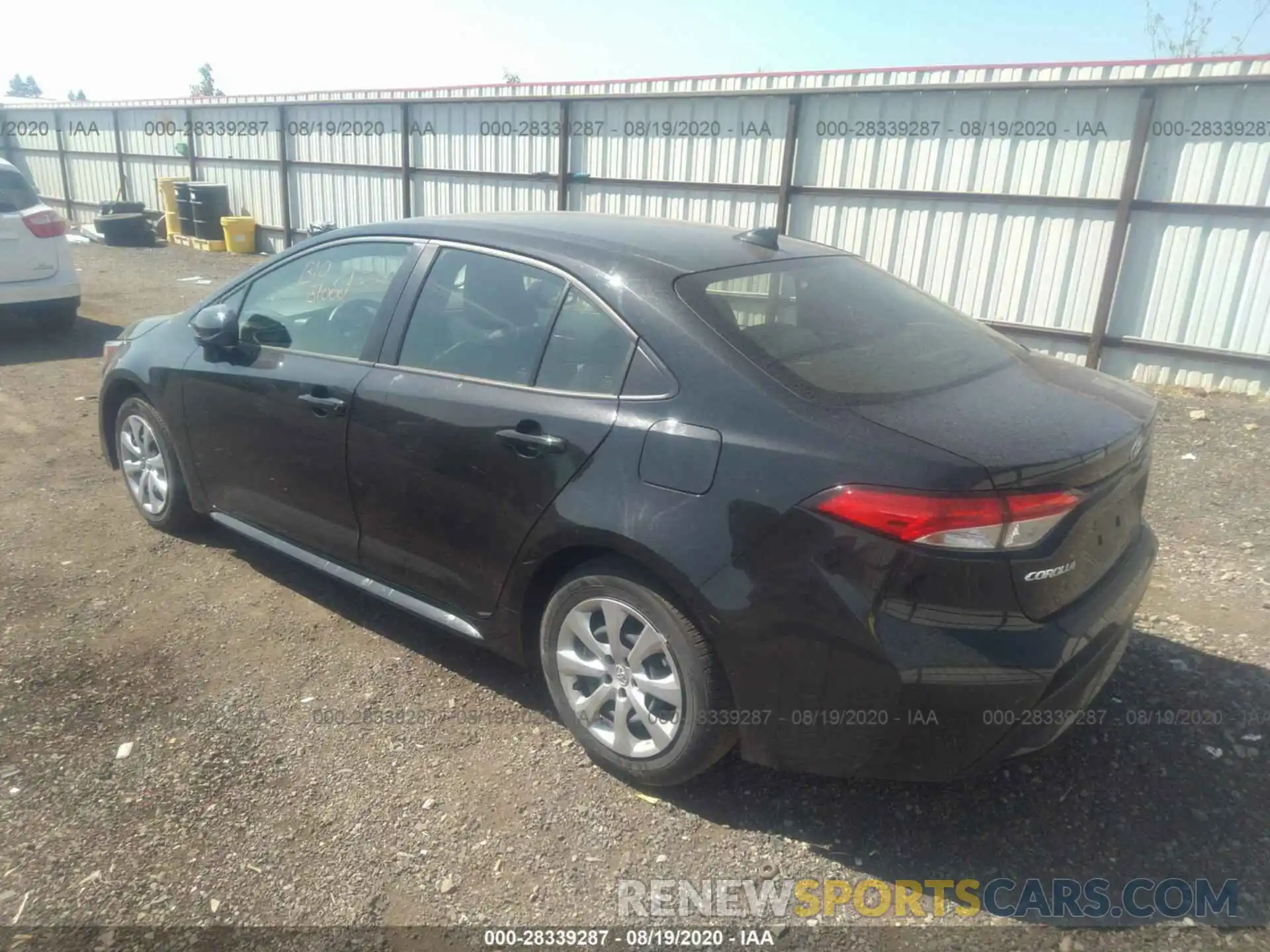 3 Photograph of a damaged car JTDEPRAE0LJ088840 TOYOTA COROLLA 2020