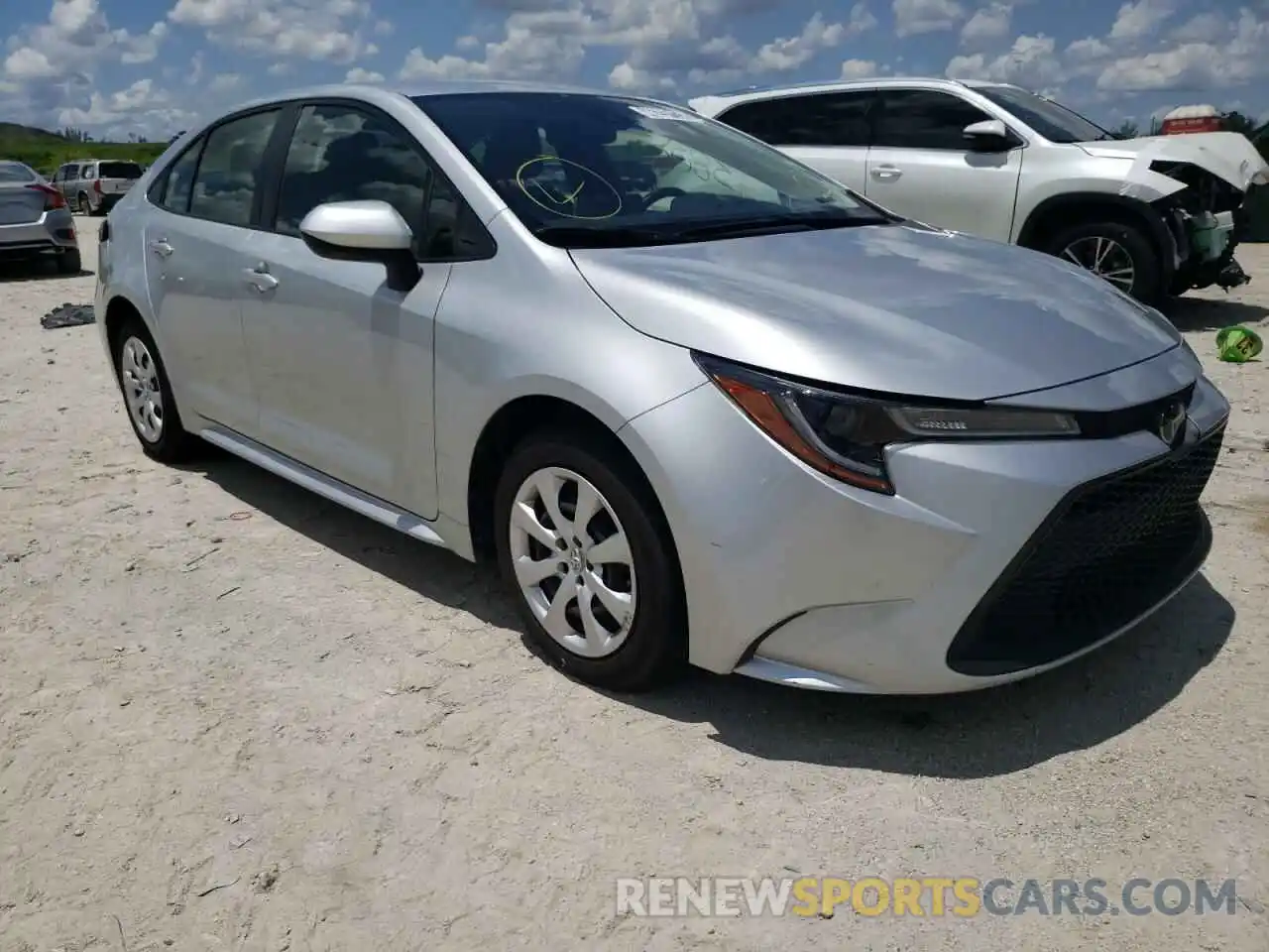 1 Photograph of a damaged car JTDEPRAE0LJ088904 TOYOTA COROLLA 2020