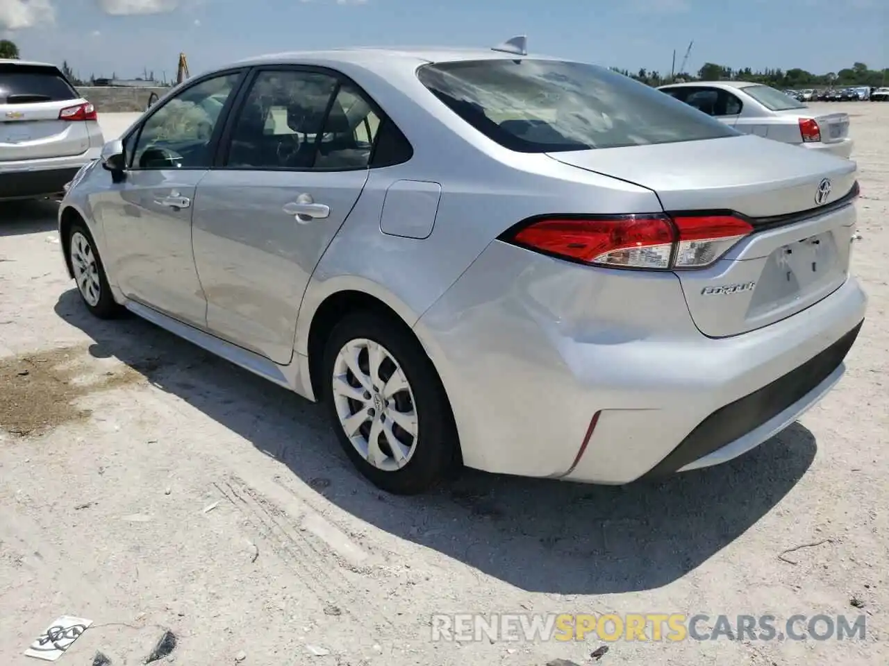 3 Photograph of a damaged car JTDEPRAE0LJ088904 TOYOTA COROLLA 2020