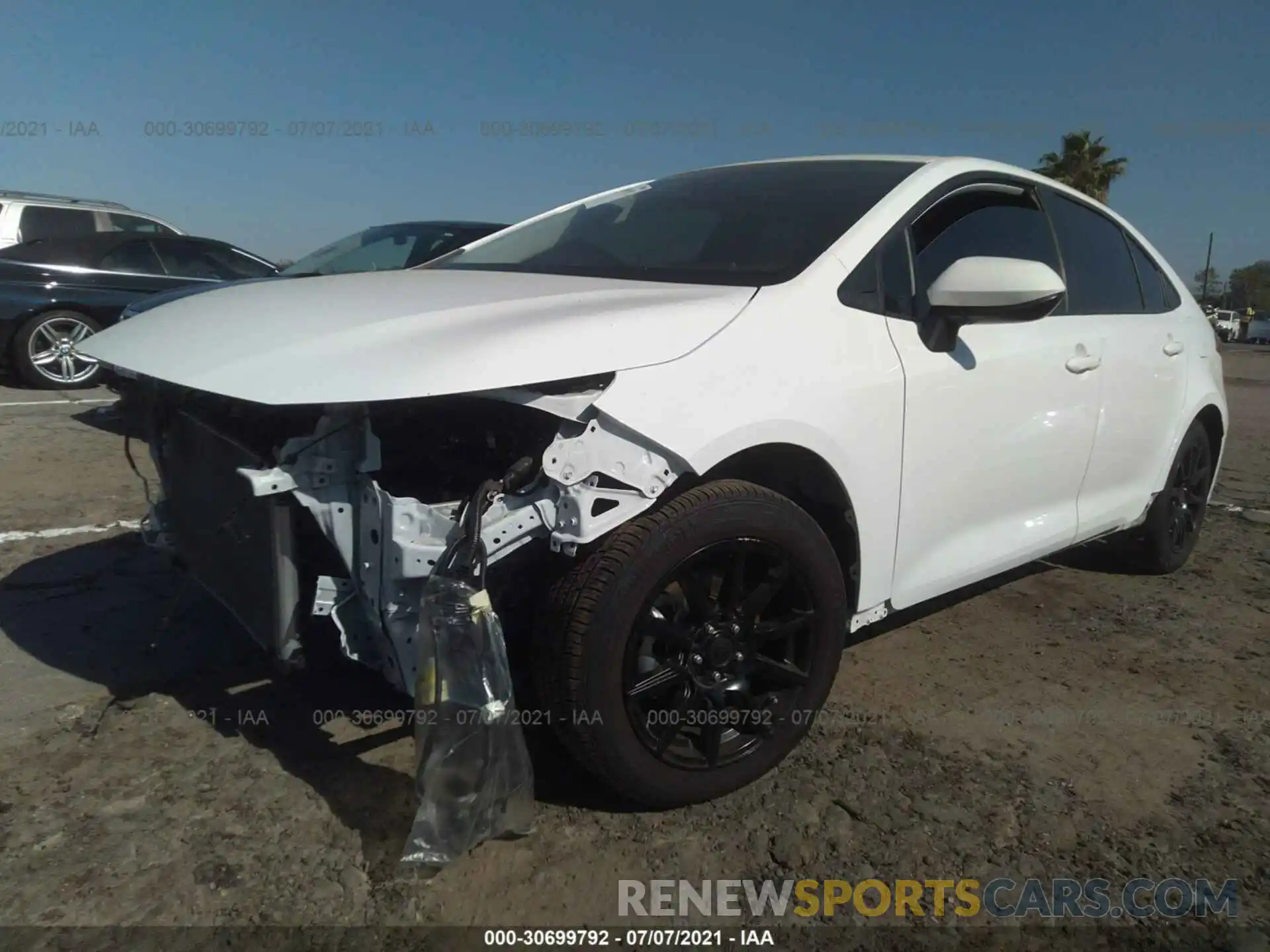 2 Photograph of a damaged car JTDEPRAE0LJ089194 TOYOTA COROLLA 2020