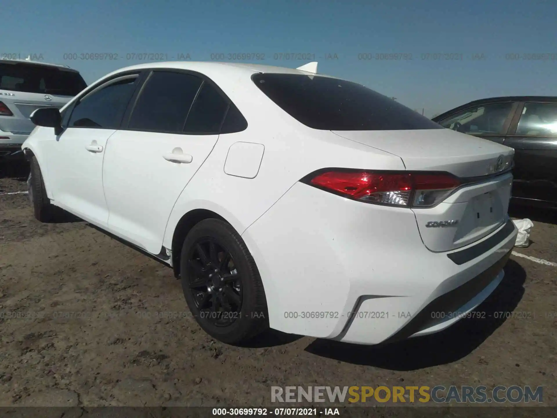 3 Photograph of a damaged car JTDEPRAE0LJ089194 TOYOTA COROLLA 2020