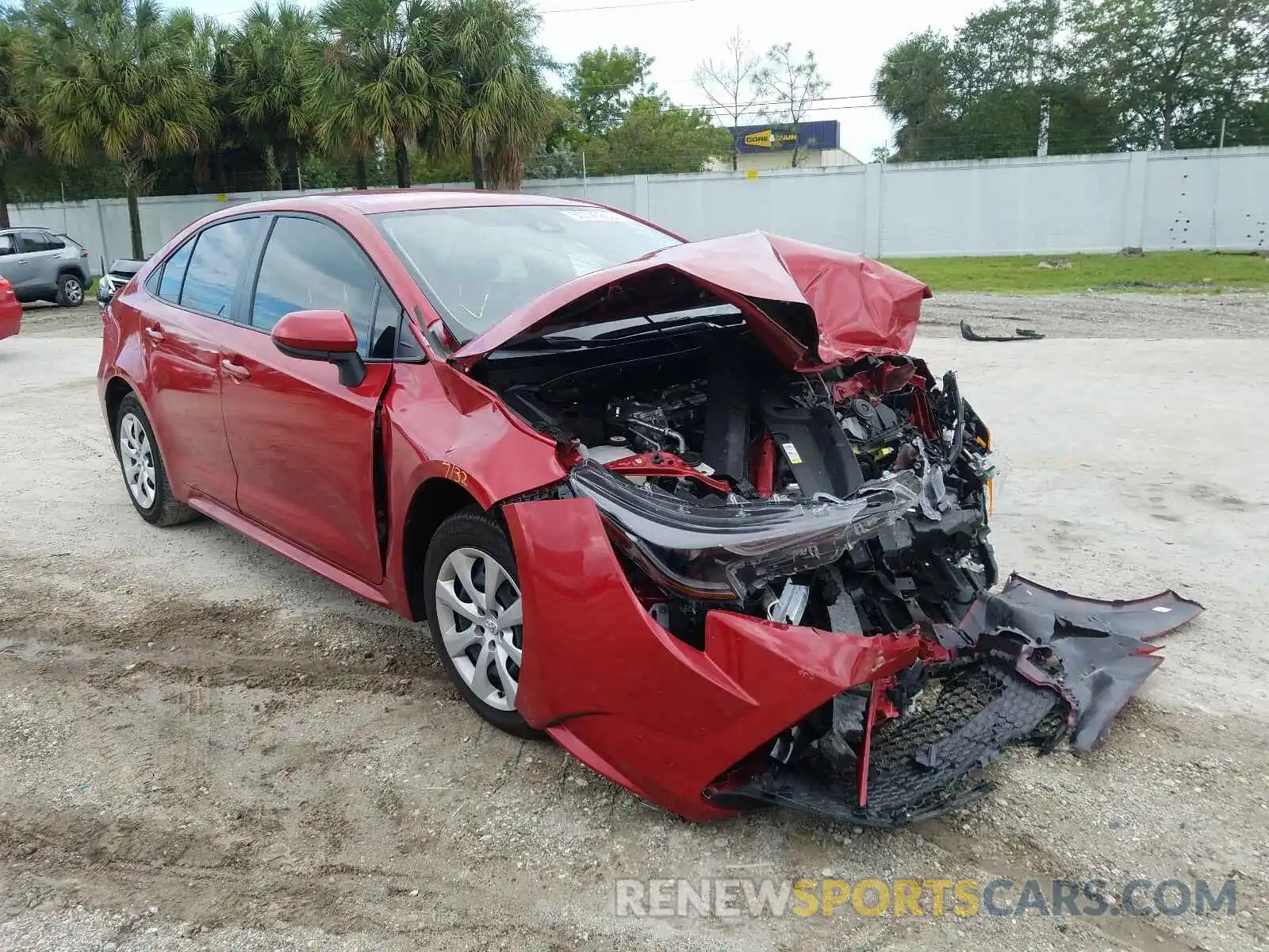 1 Photograph of a damaged car JTDEPRAE0LJ089616 TOYOTA COROLLA 2020