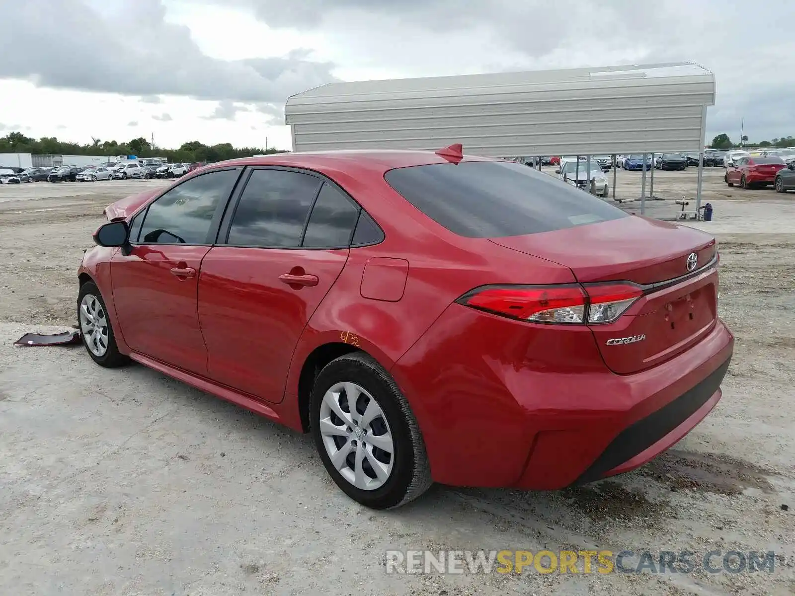 3 Photograph of a damaged car JTDEPRAE0LJ089616 TOYOTA COROLLA 2020