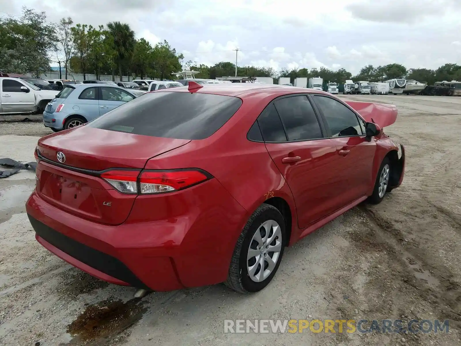 4 Photograph of a damaged car JTDEPRAE0LJ089616 TOYOTA COROLLA 2020