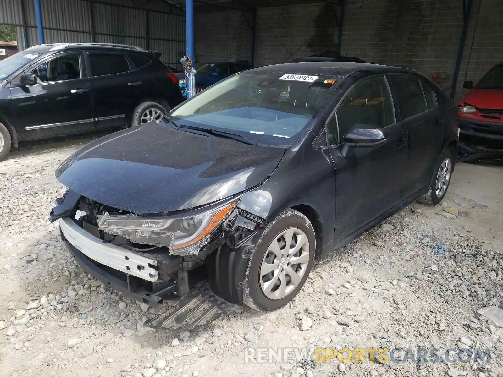 2 Photograph of a damaged car JTDEPRAE0LJ089986 TOYOTA COROLLA 2020