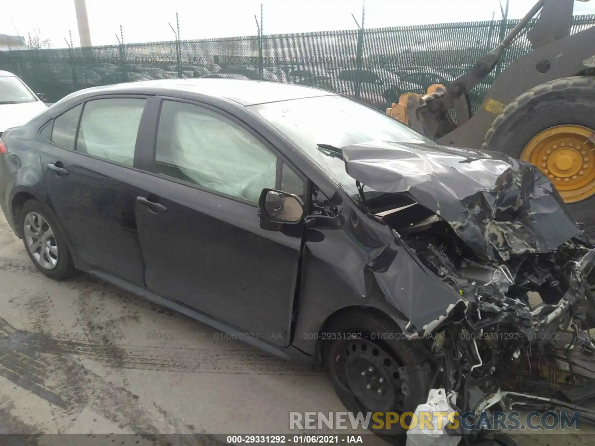 1 Photograph of a damaged car JTDEPRAE0LJ090359 TOYOTA COROLLA 2020