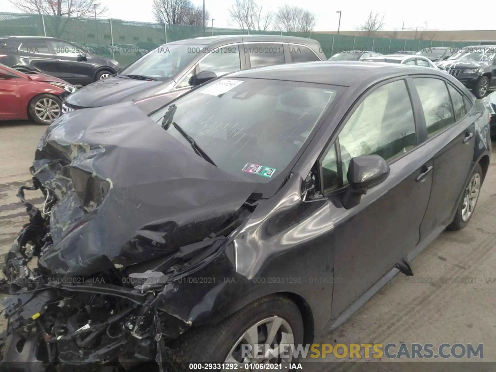 2 Photograph of a damaged car JTDEPRAE0LJ090359 TOYOTA COROLLA 2020