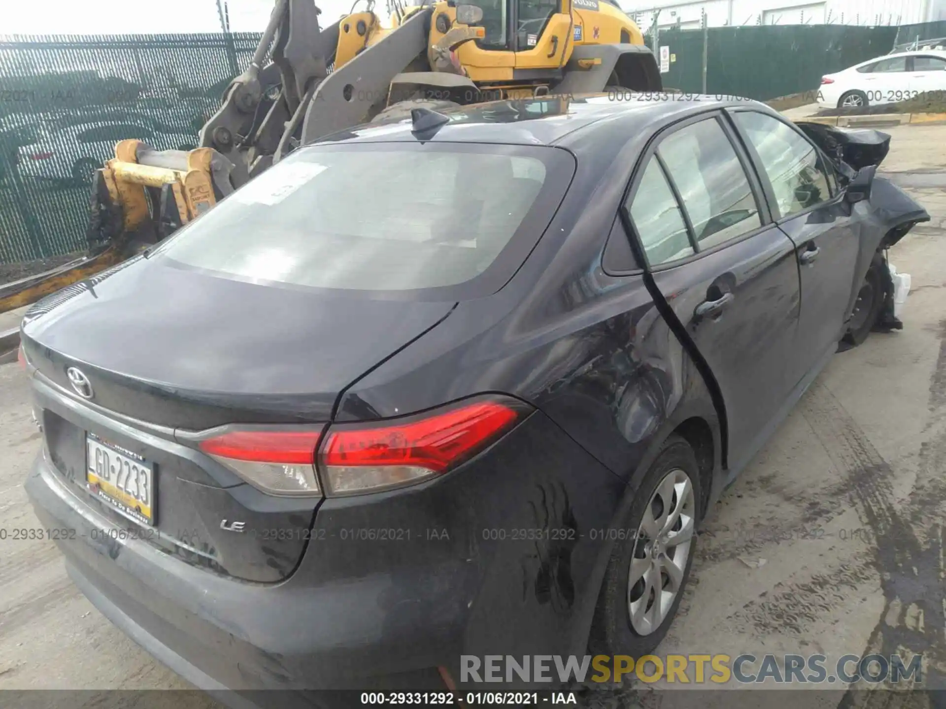 4 Photograph of a damaged car JTDEPRAE0LJ090359 TOYOTA COROLLA 2020