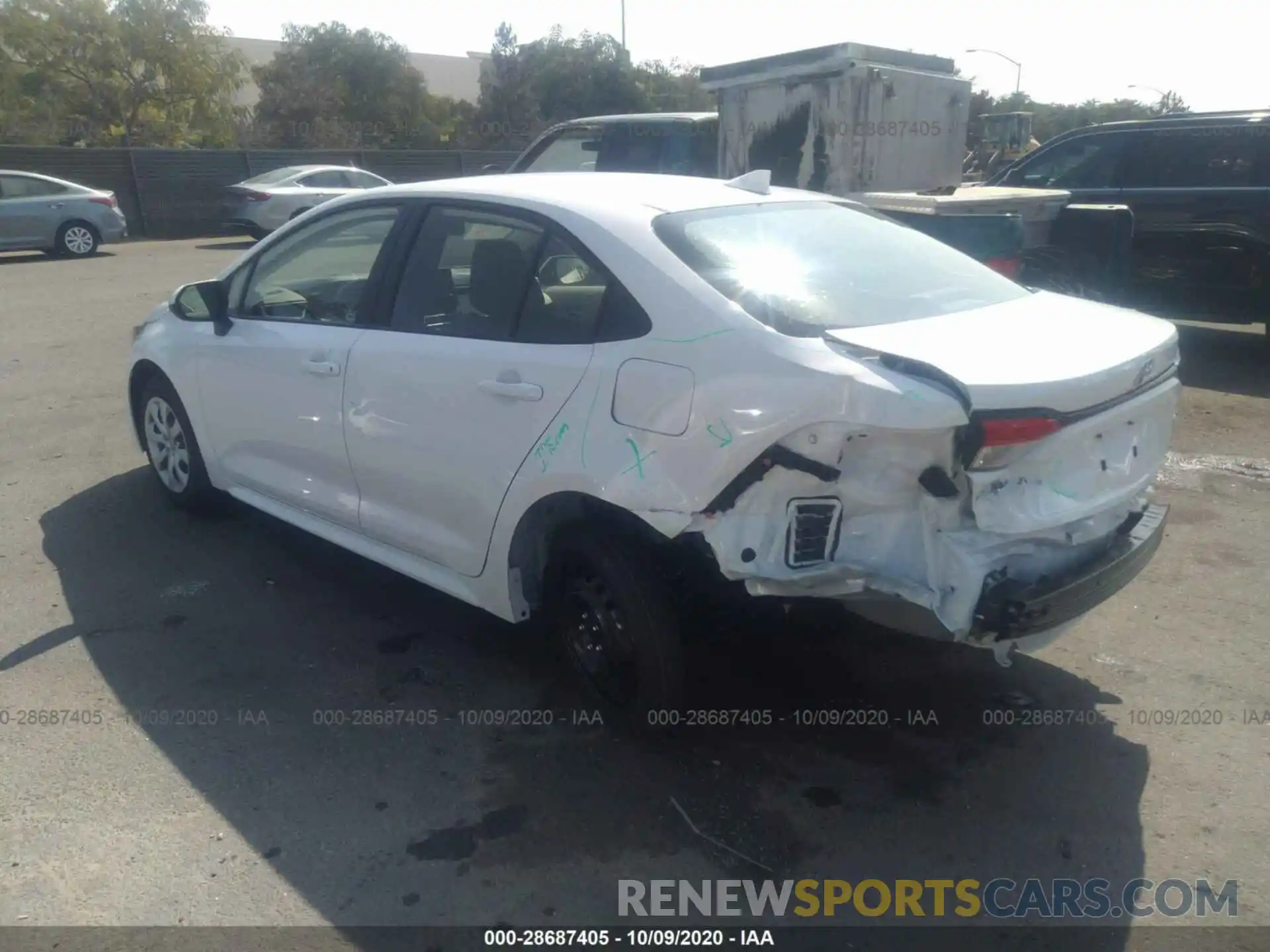 3 Photograph of a damaged car JTDEPRAE0LJ090524 TOYOTA COROLLA 2020