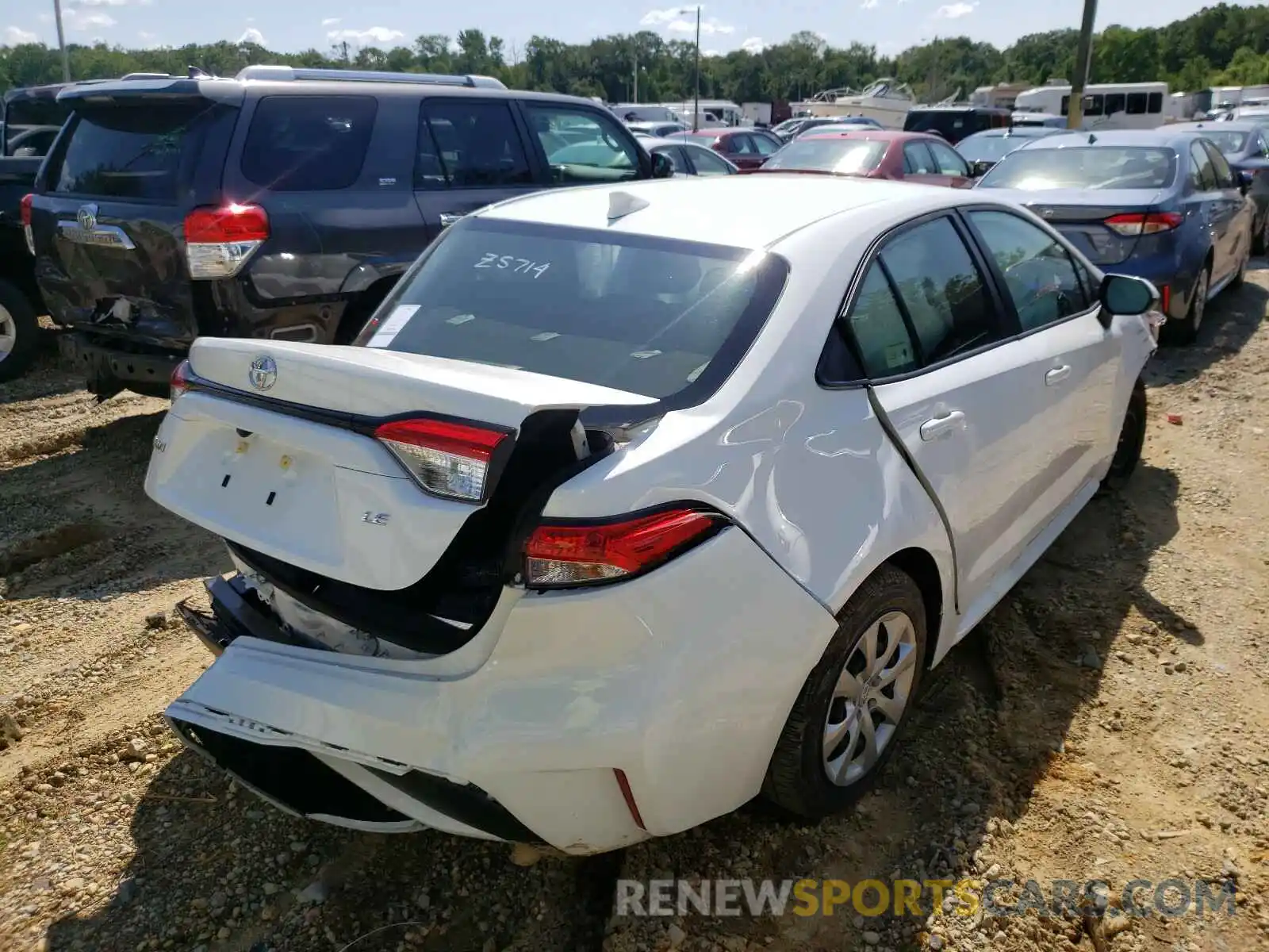 4 Photograph of a damaged car JTDEPRAE0LJ091110 TOYOTA COROLLA 2020