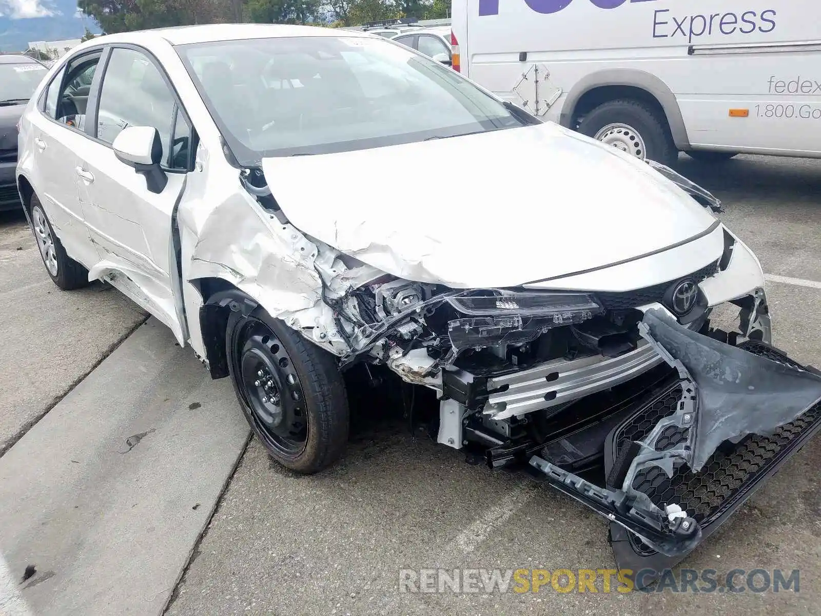 1 Photograph of a damaged car JTDEPRAE0LJ091138 TOYOTA COROLLA 2020