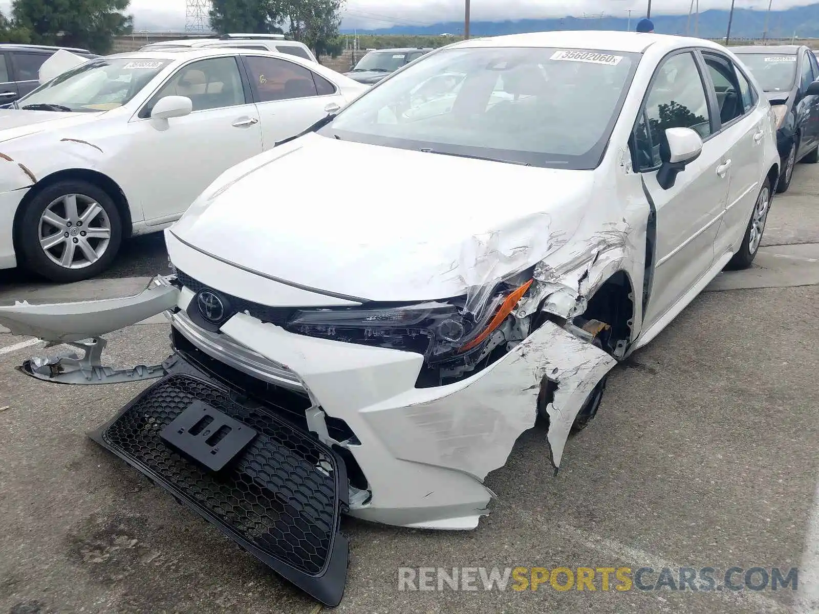 2 Photograph of a damaged car JTDEPRAE0LJ091138 TOYOTA COROLLA 2020