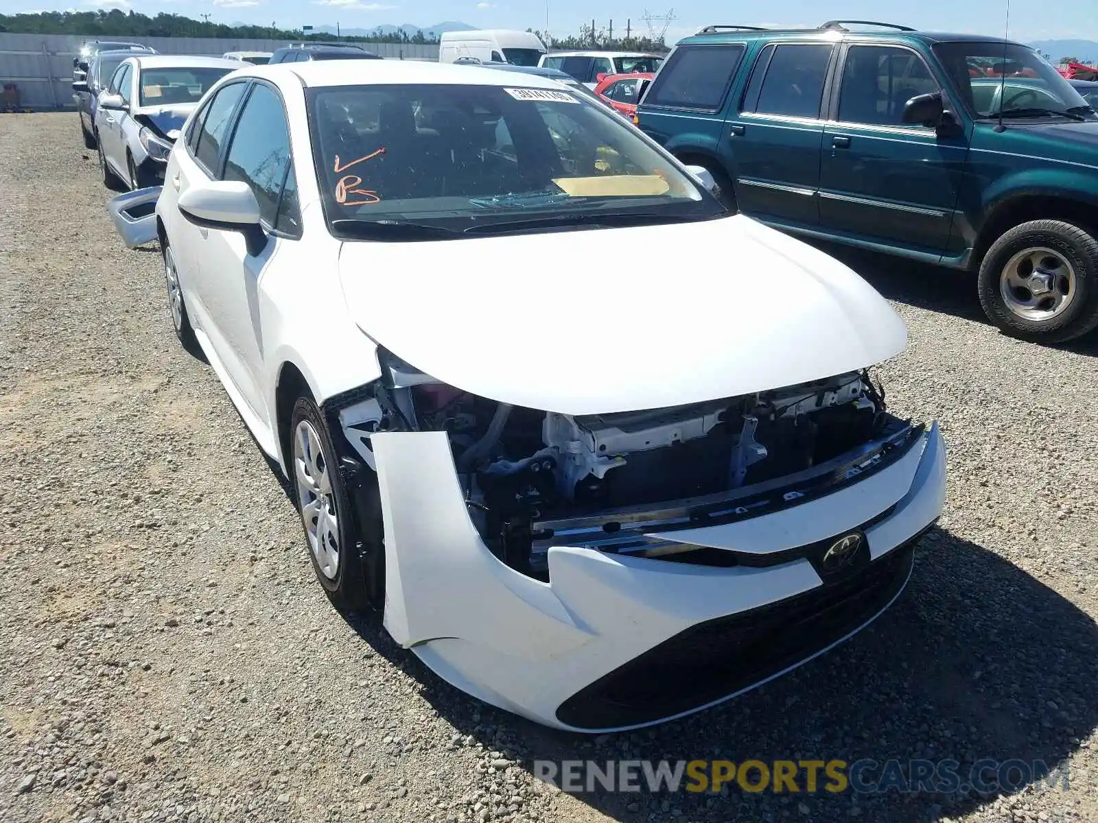 1 Photograph of a damaged car JTDEPRAE0LJ091463 TOYOTA COROLLA 2020