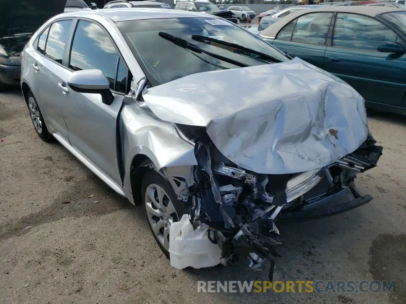 1 Photograph of a damaged car JTDEPRAE0LJ091611 TOYOTA COROLLA 2020