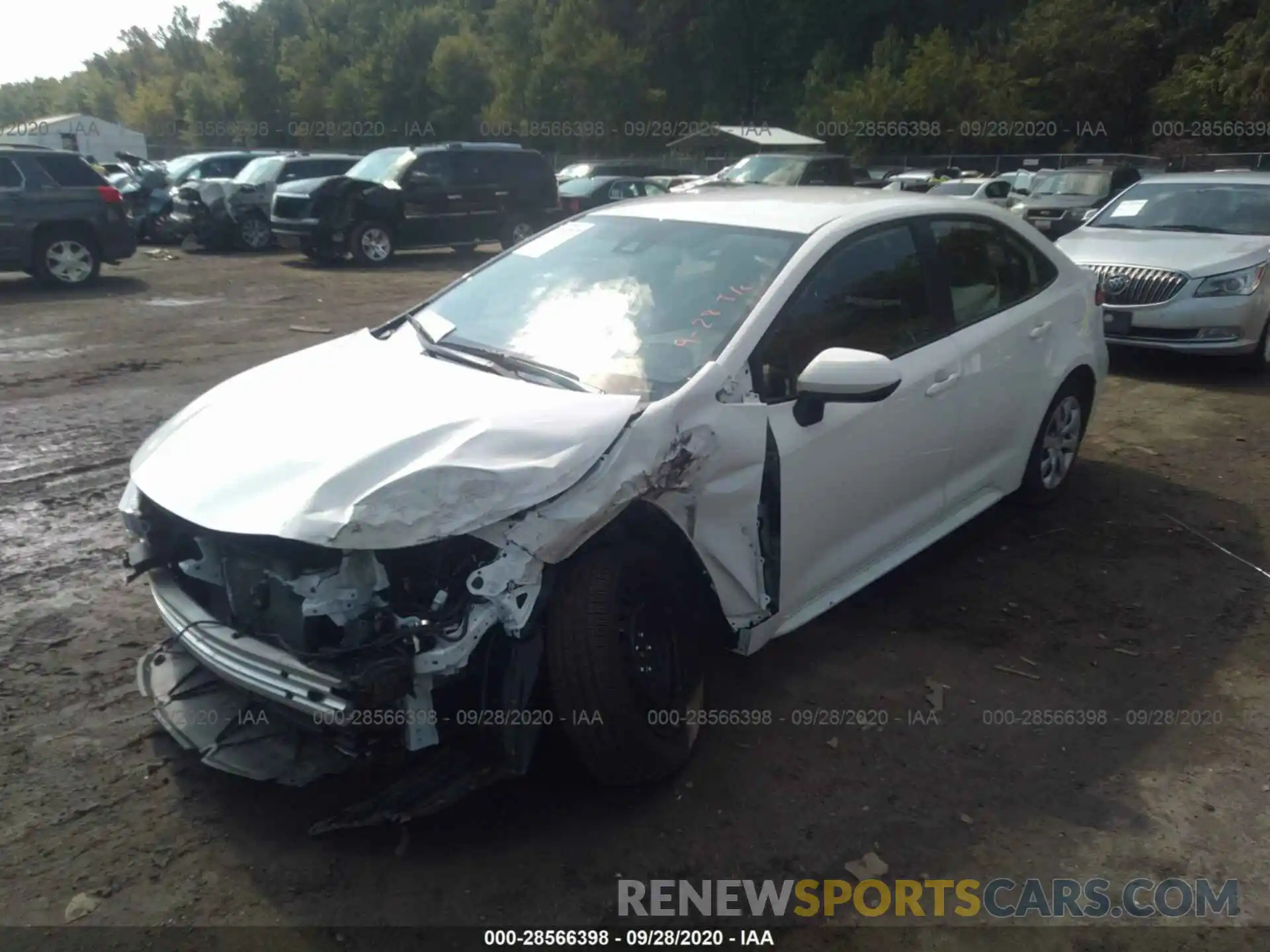 2 Photograph of a damaged car JTDEPRAE0LJ091818 TOYOTA COROLLA 2020