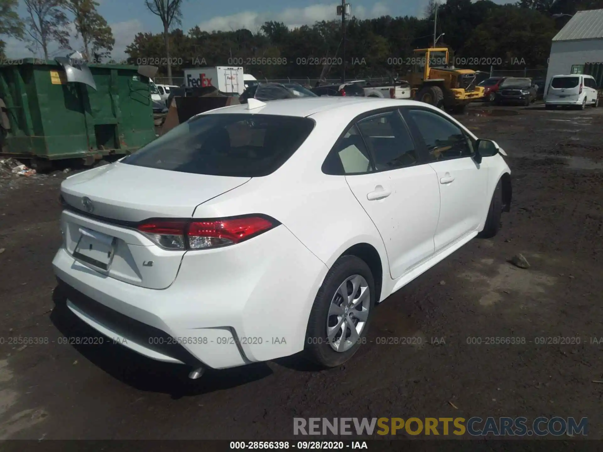 4 Photograph of a damaged car JTDEPRAE0LJ091818 TOYOTA COROLLA 2020