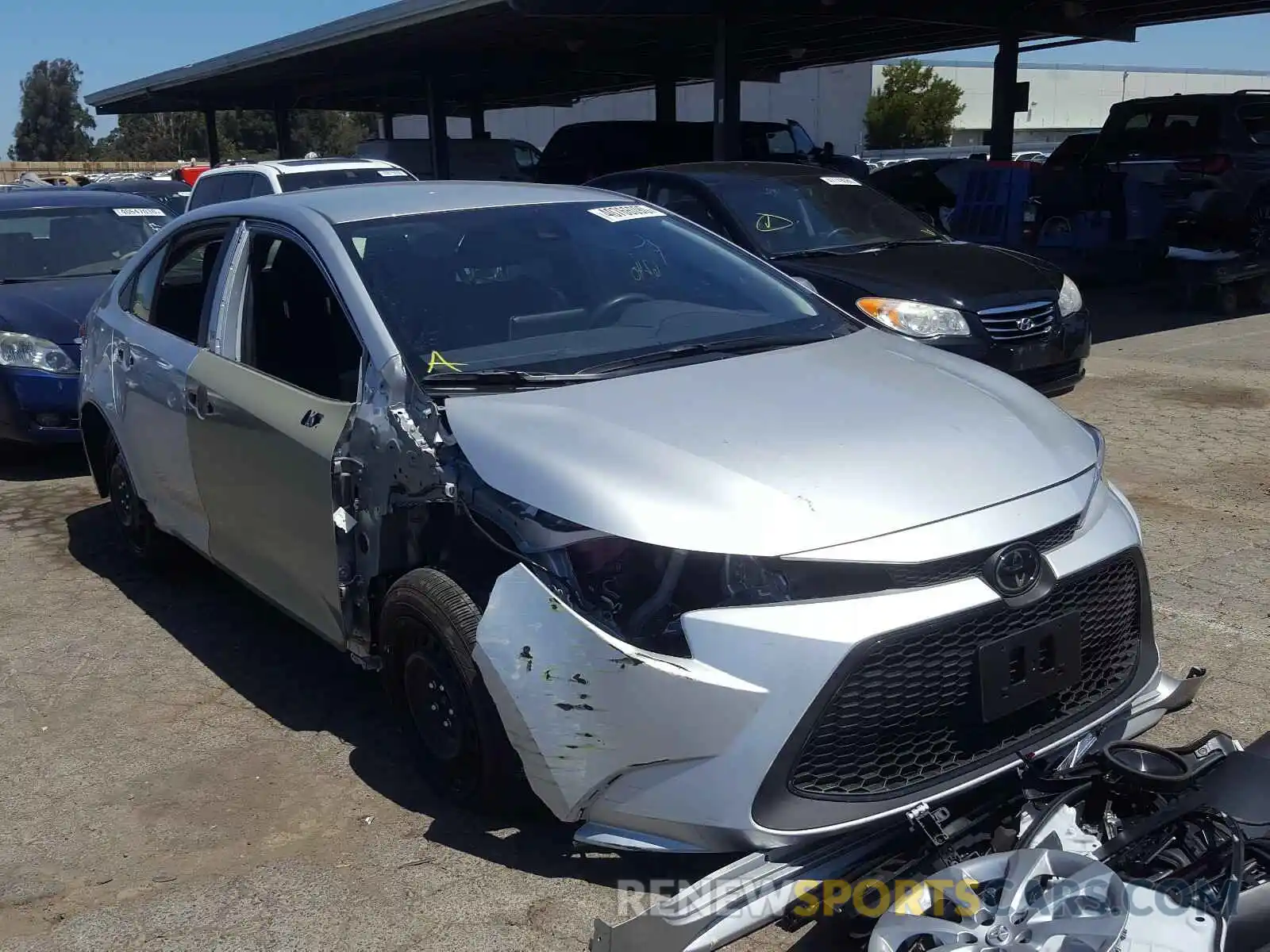 1 Photograph of a damaged car JTDEPRAE0LJ091883 TOYOTA COROLLA 2020