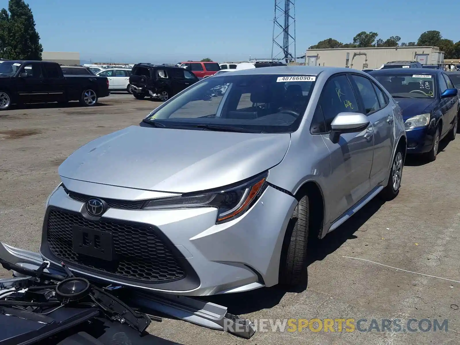 2 Photograph of a damaged car JTDEPRAE0LJ091883 TOYOTA COROLLA 2020