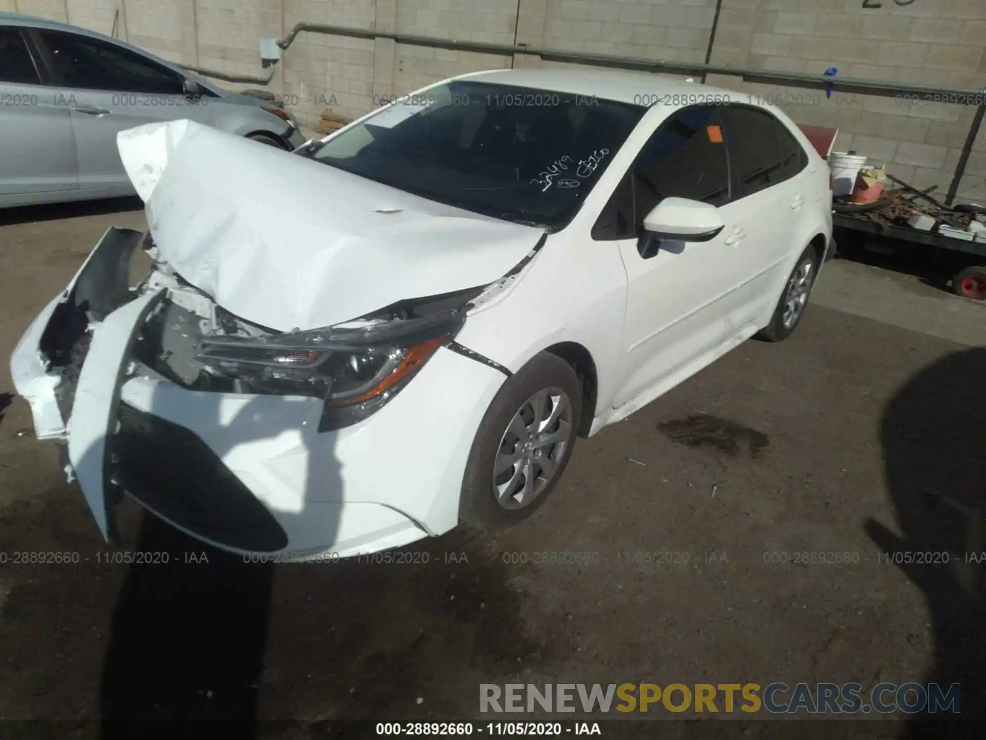 2 Photograph of a damaged car JTDEPRAE0LJ093049 TOYOTA COROLLA 2020