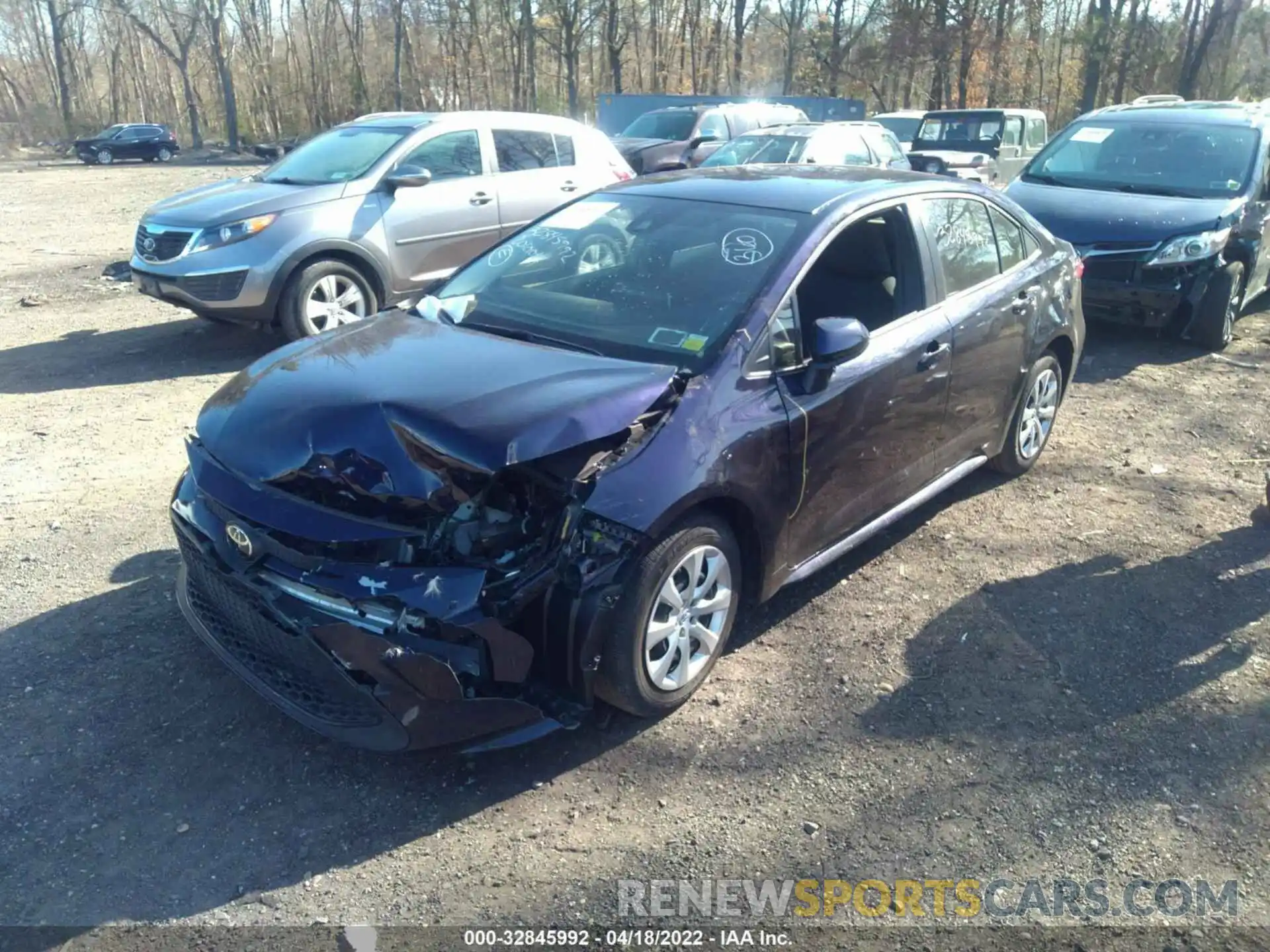 2 Photograph of a damaged car JTDEPRAE0LJ093245 TOYOTA COROLLA 2020