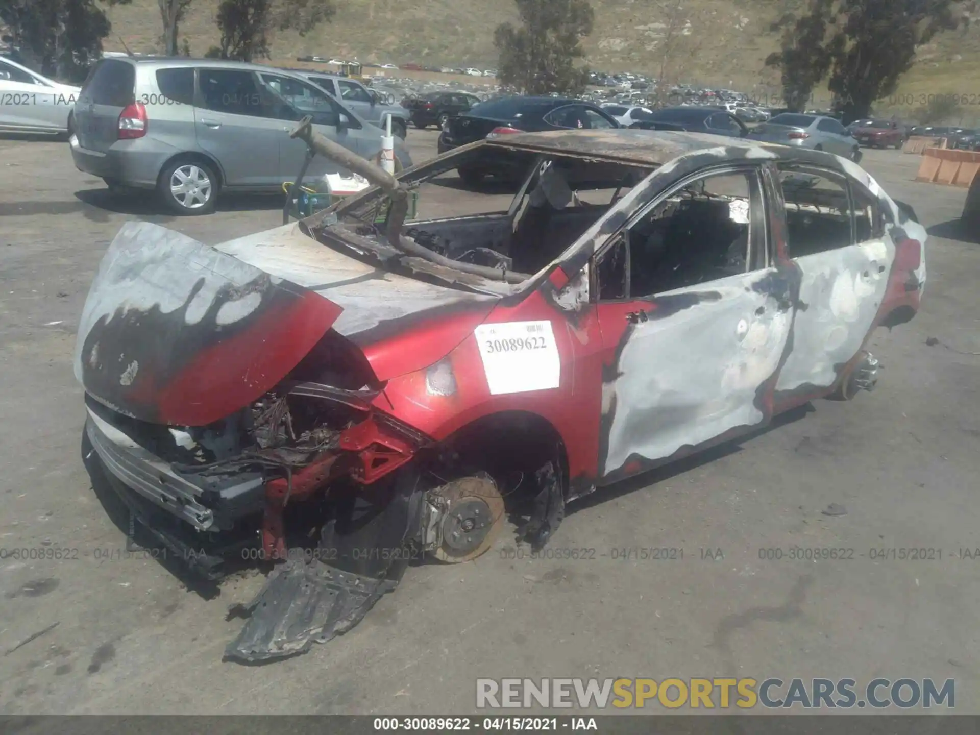 2 Photograph of a damaged car JTDEPRAE0LJ093407 TOYOTA COROLLA 2020