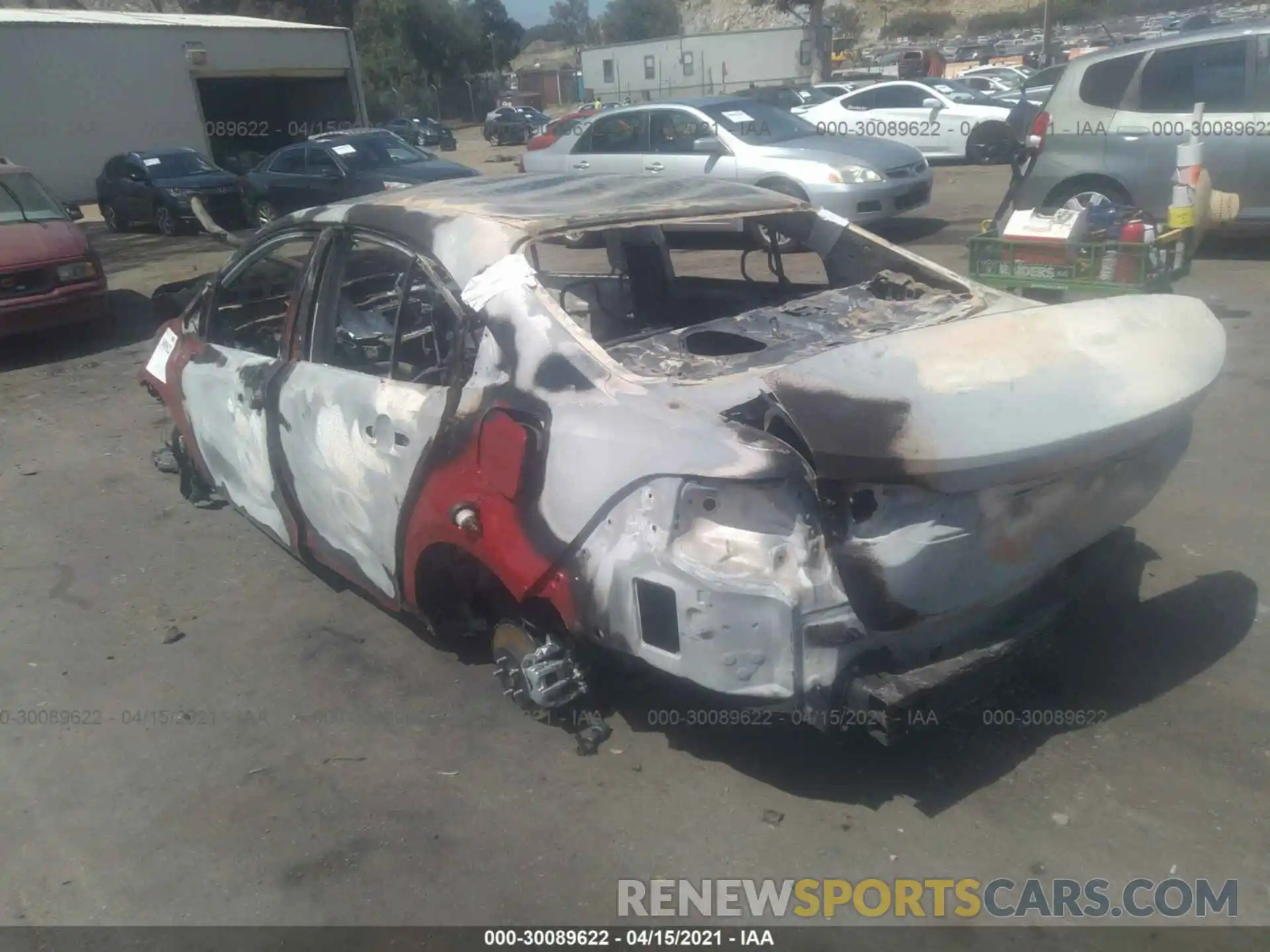 3 Photograph of a damaged car JTDEPRAE0LJ093407 TOYOTA COROLLA 2020