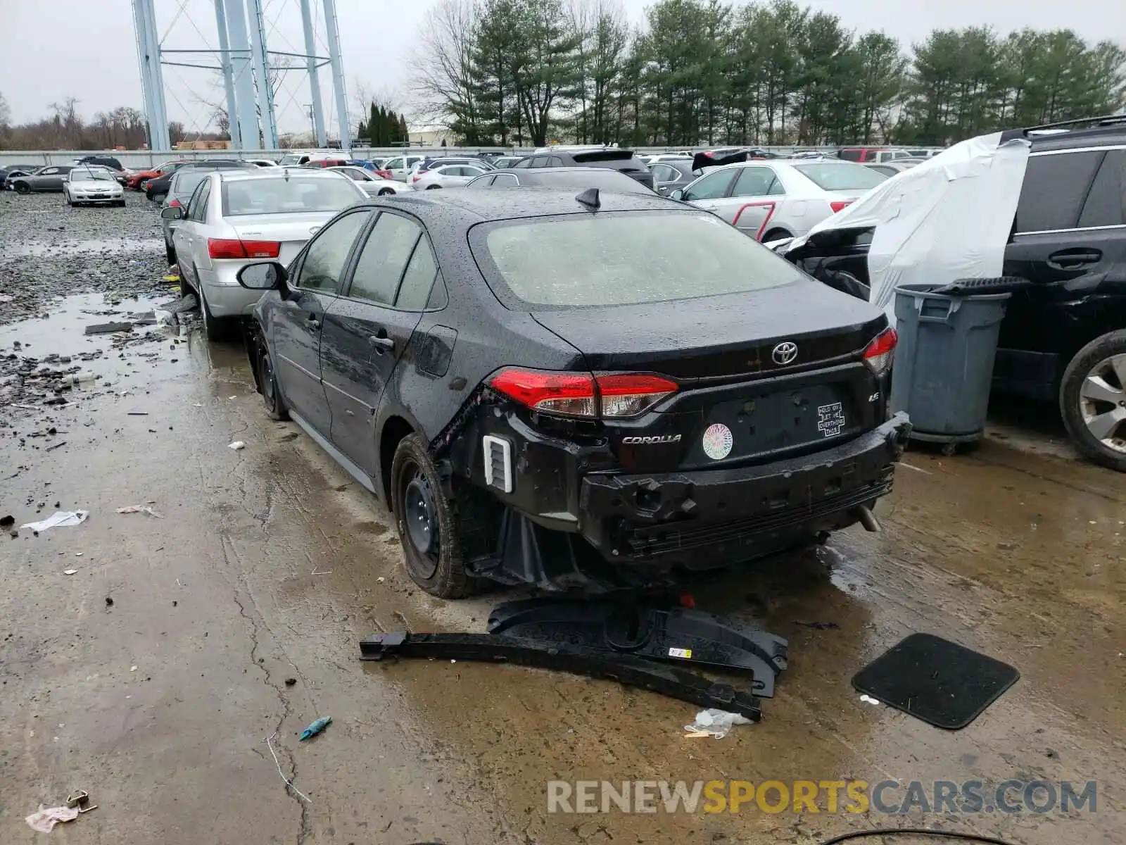 3 Photograph of a damaged car JTDEPRAE0LJ093696 TOYOTA COROLLA 2020