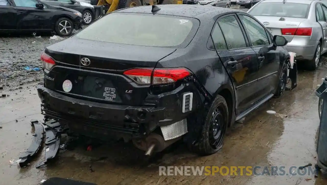 4 Photograph of a damaged car JTDEPRAE0LJ093696 TOYOTA COROLLA 2020