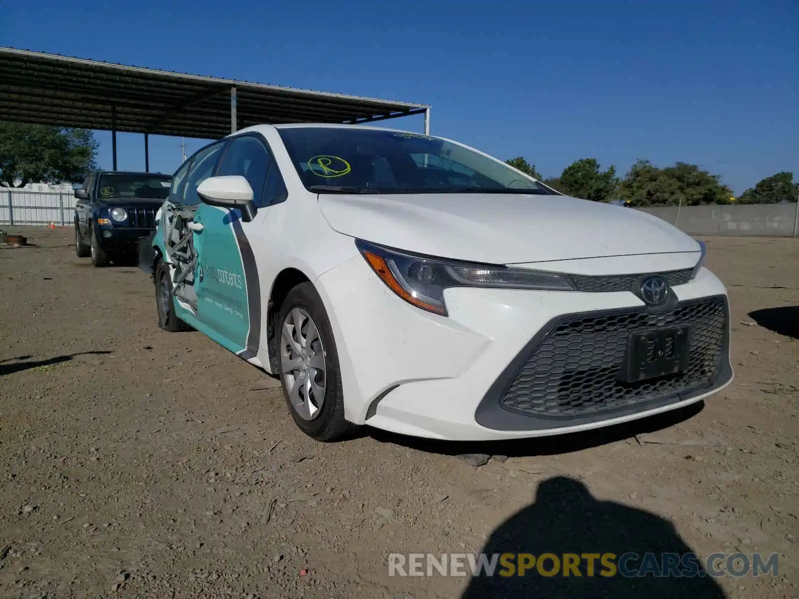 1 Photograph of a damaged car JTDEPRAE0LJ094721 TOYOTA COROLLA 2020