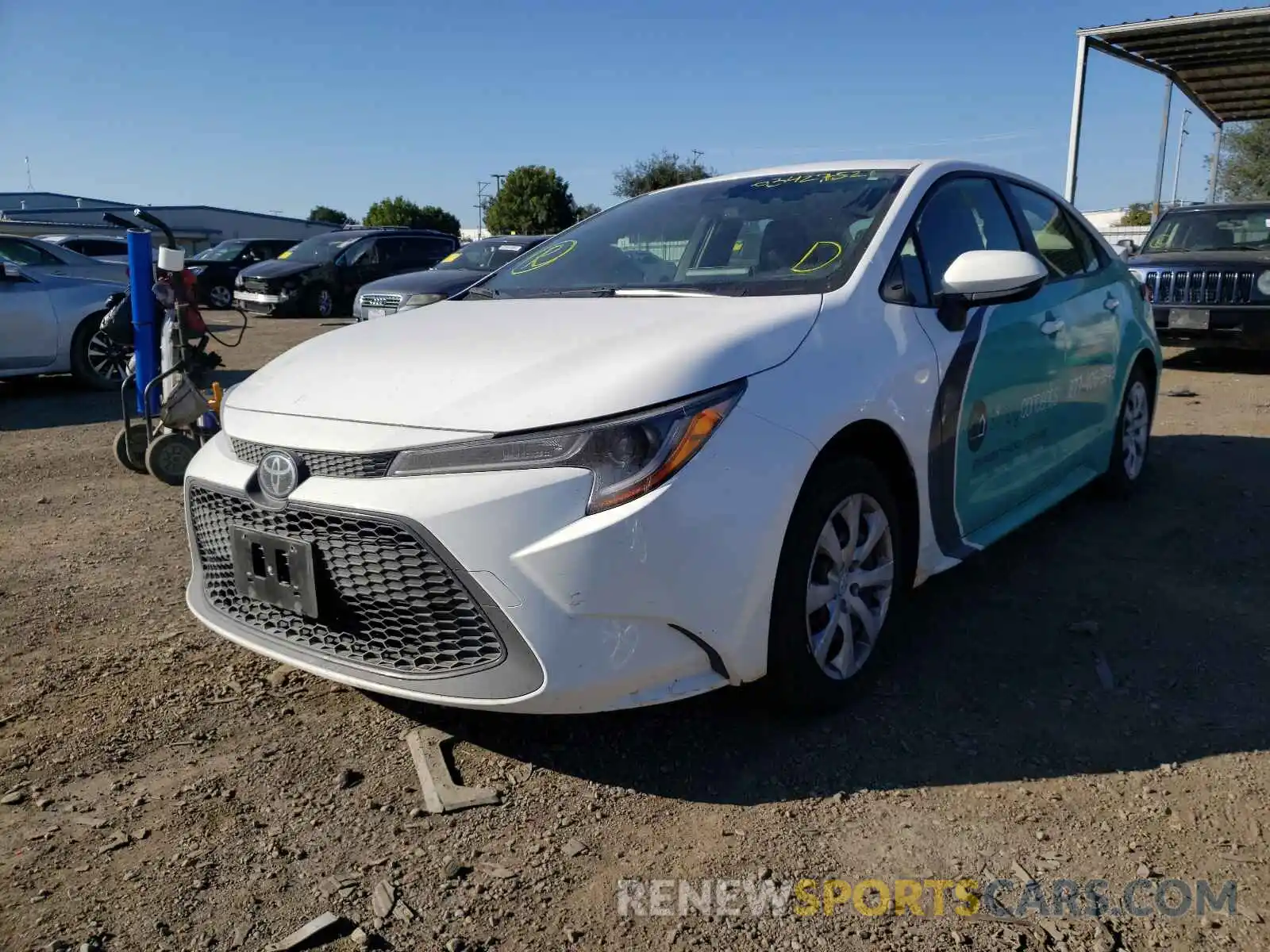 2 Photograph of a damaged car JTDEPRAE0LJ094721 TOYOTA COROLLA 2020