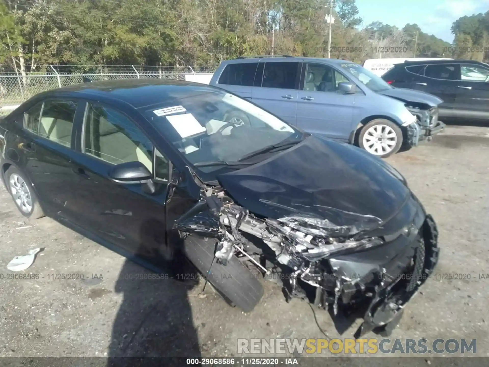 1 Photograph of a damaged car JTDEPRAE0LJ095271 TOYOTA COROLLA 2020