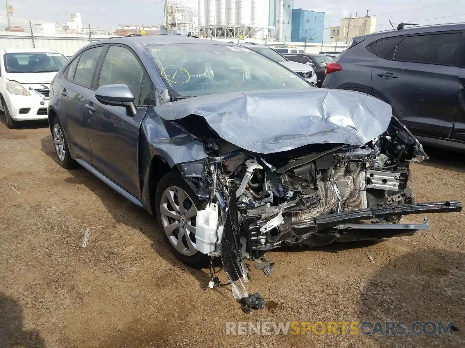 1 Photograph of a damaged car JTDEPRAE0LJ095853 TOYOTA COROLLA 2020