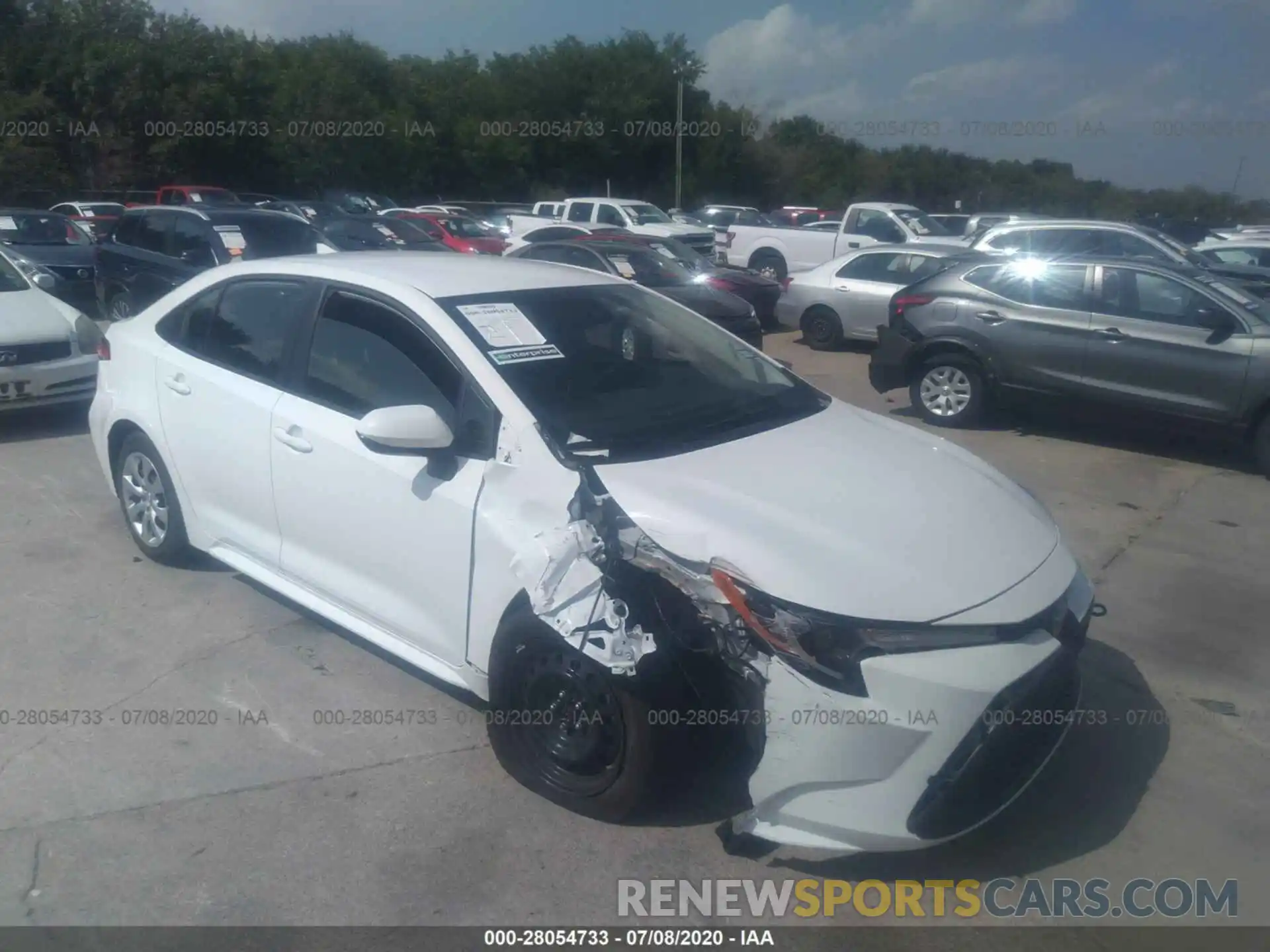 1 Photograph of a damaged car JTDEPRAE0LJ095884 TOYOTA COROLLA 2020