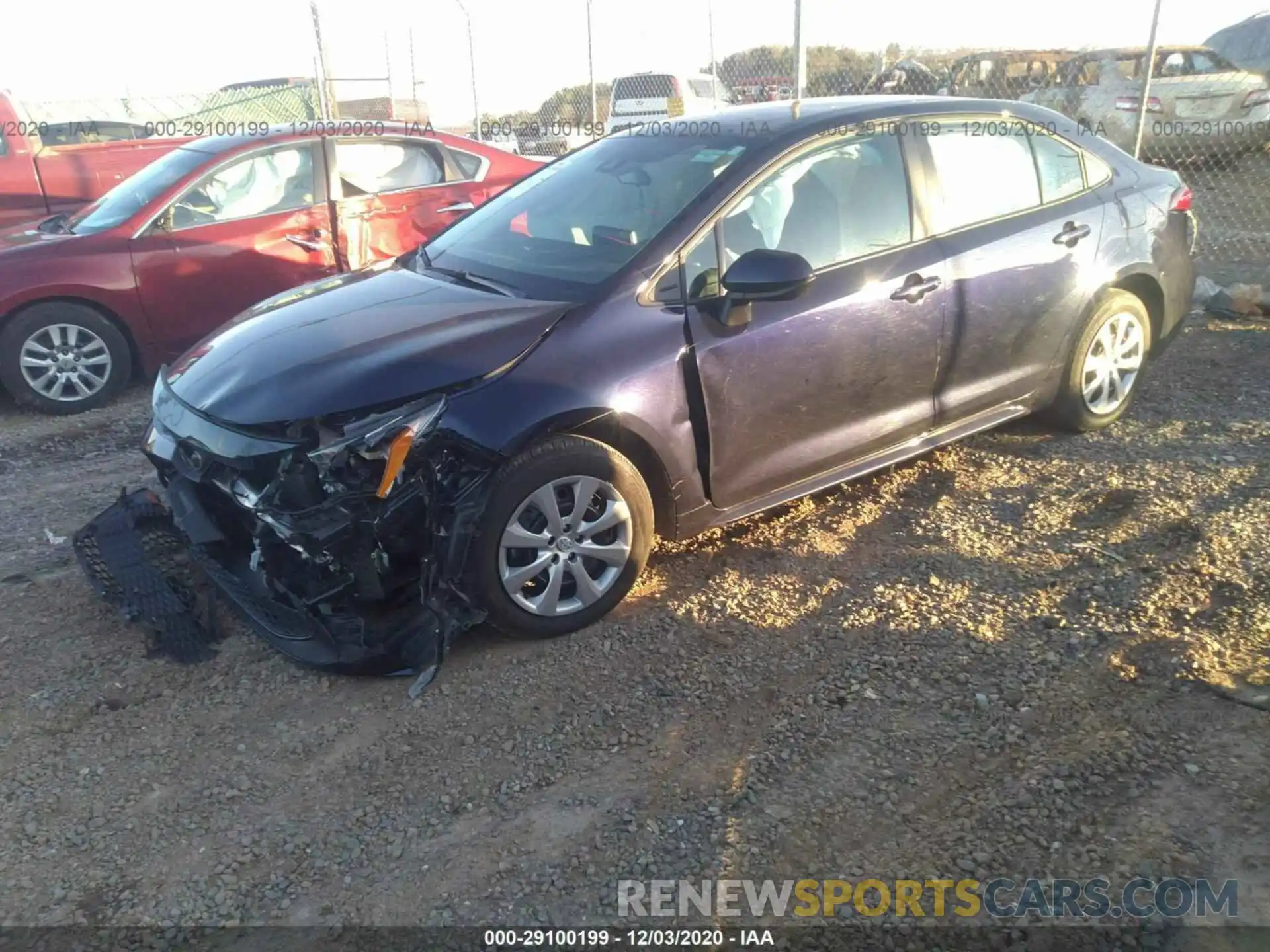 2 Photograph of a damaged car JTDEPRAE0LJ095920 TOYOTA COROLLA 2020