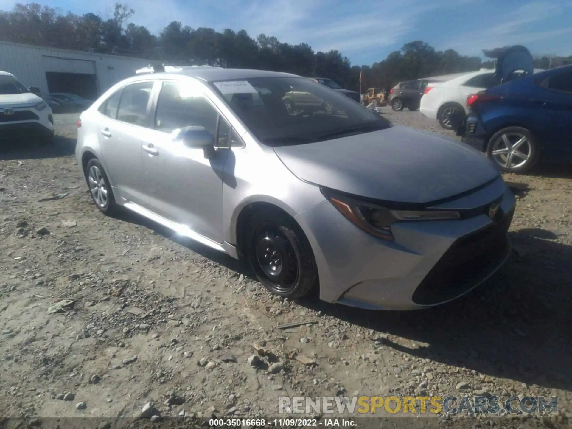 1 Photograph of a damaged car JTDEPRAE0LJ095996 TOYOTA COROLLA 2020