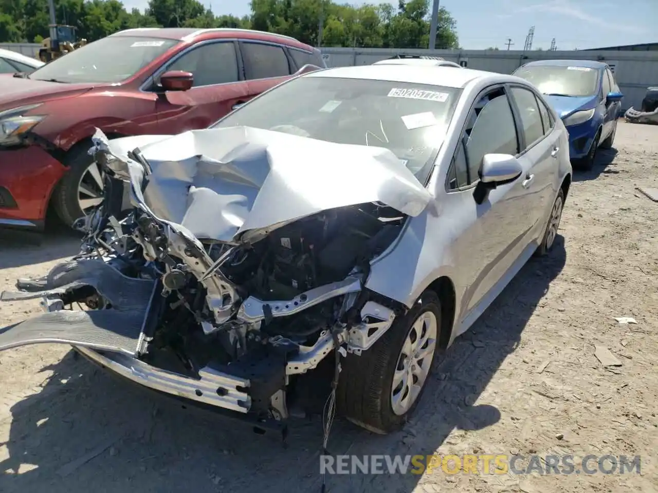 2 Photograph of a damaged car JTDEPRAE0LJ096243 TOYOTA COROLLA 2020