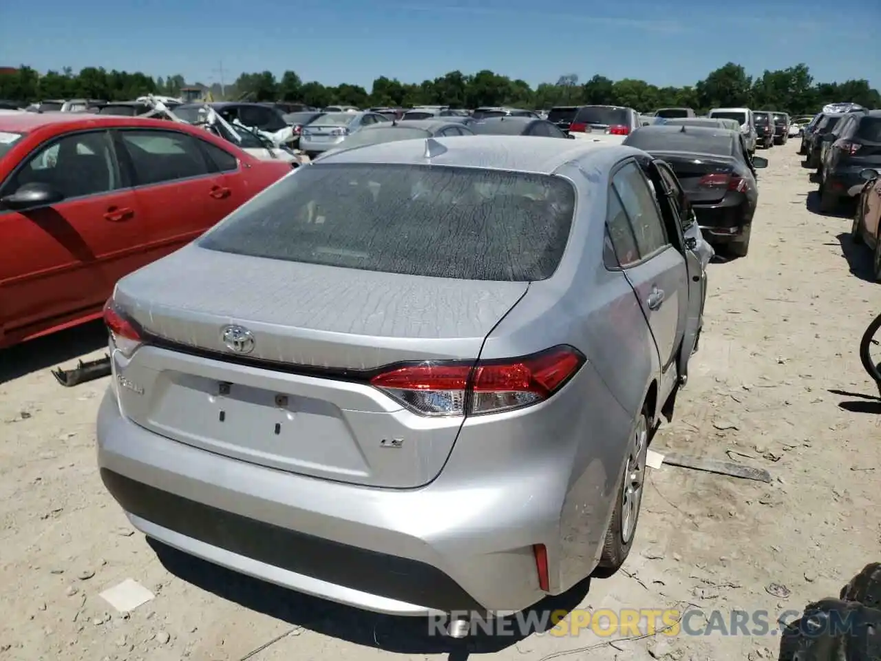 4 Photograph of a damaged car JTDEPRAE0LJ096243 TOYOTA COROLLA 2020