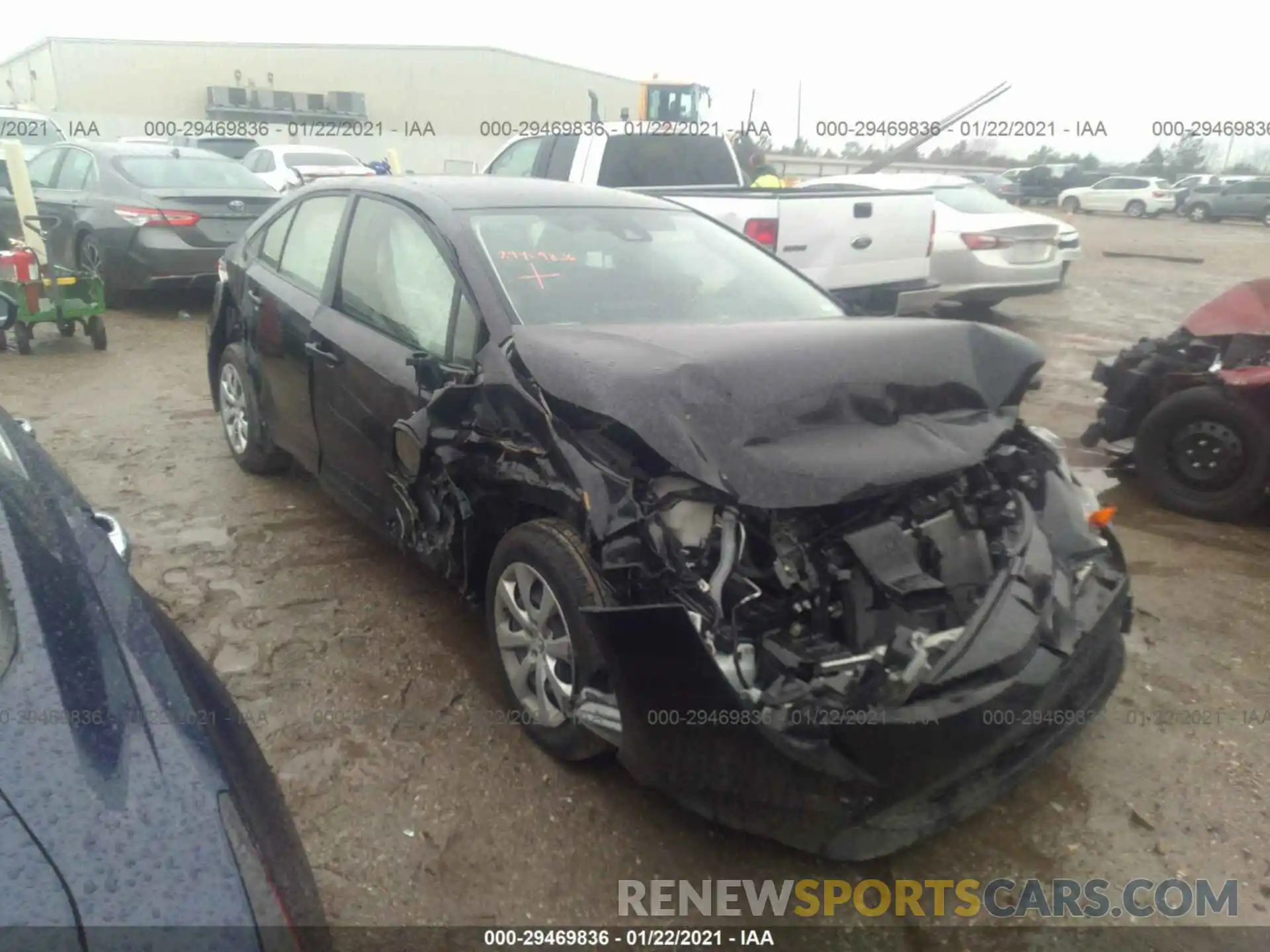 1 Photograph of a damaged car JTDEPRAE0LJ096453 TOYOTA COROLLA 2020