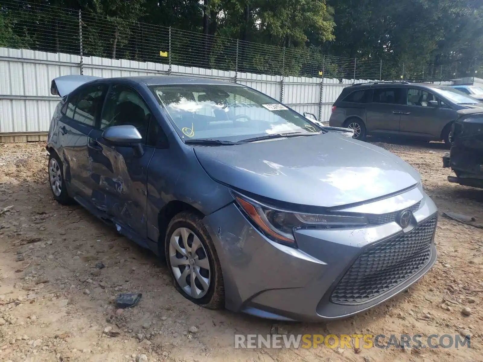 1 Photograph of a damaged car JTDEPRAE0LJ096601 TOYOTA COROLLA 2020