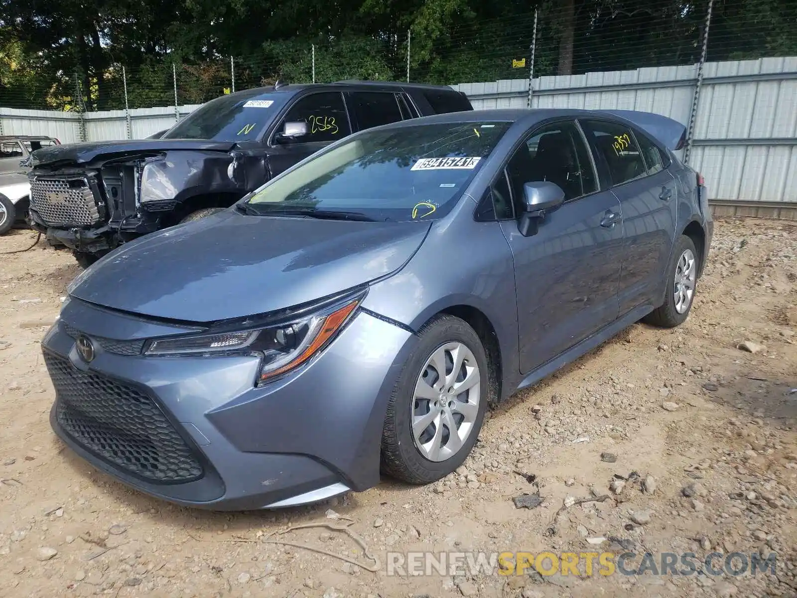 2 Photograph of a damaged car JTDEPRAE0LJ096601 TOYOTA COROLLA 2020