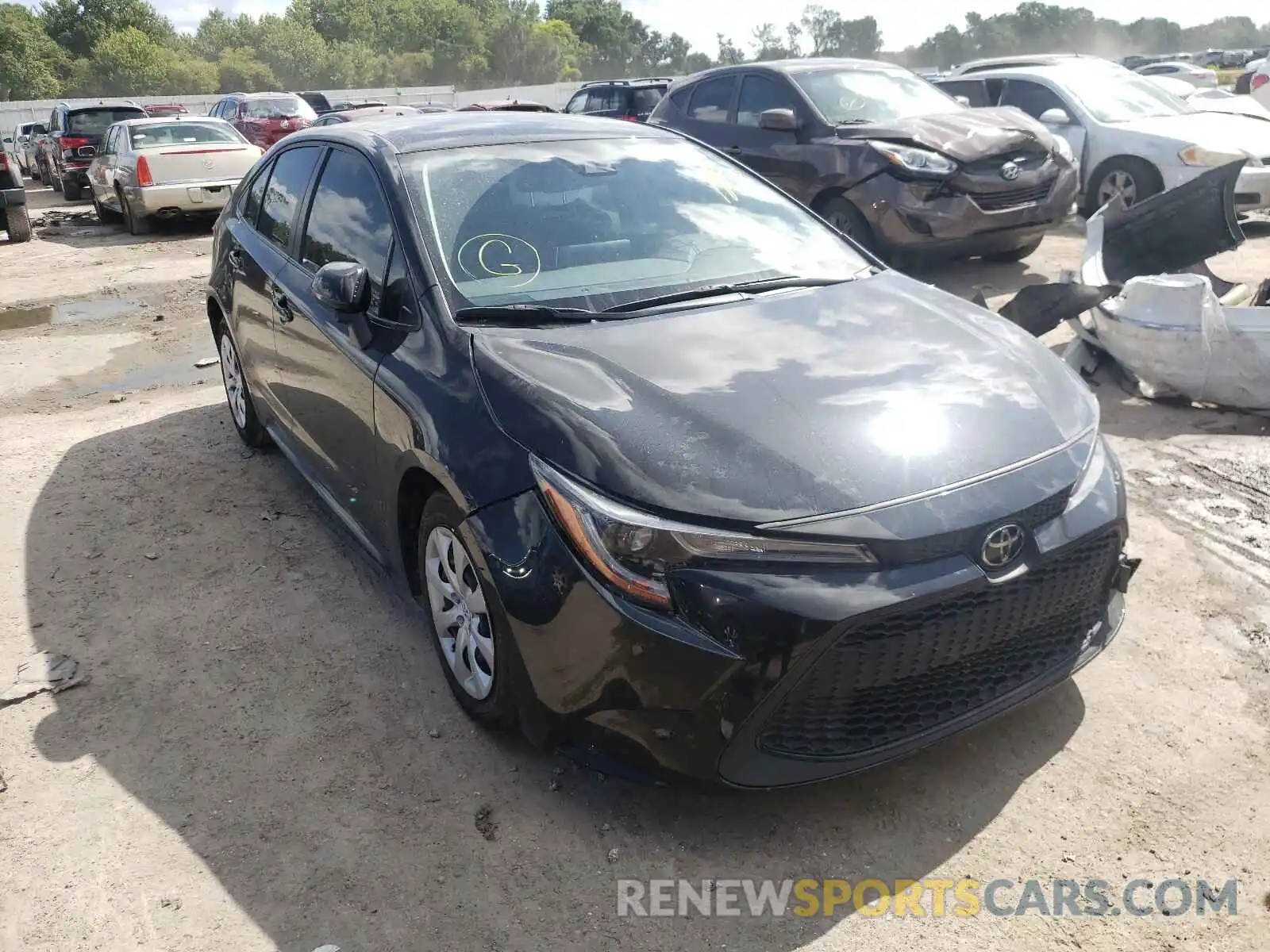 1 Photograph of a damaged car JTDEPRAE0LJ097523 TOYOTA COROLLA 2020