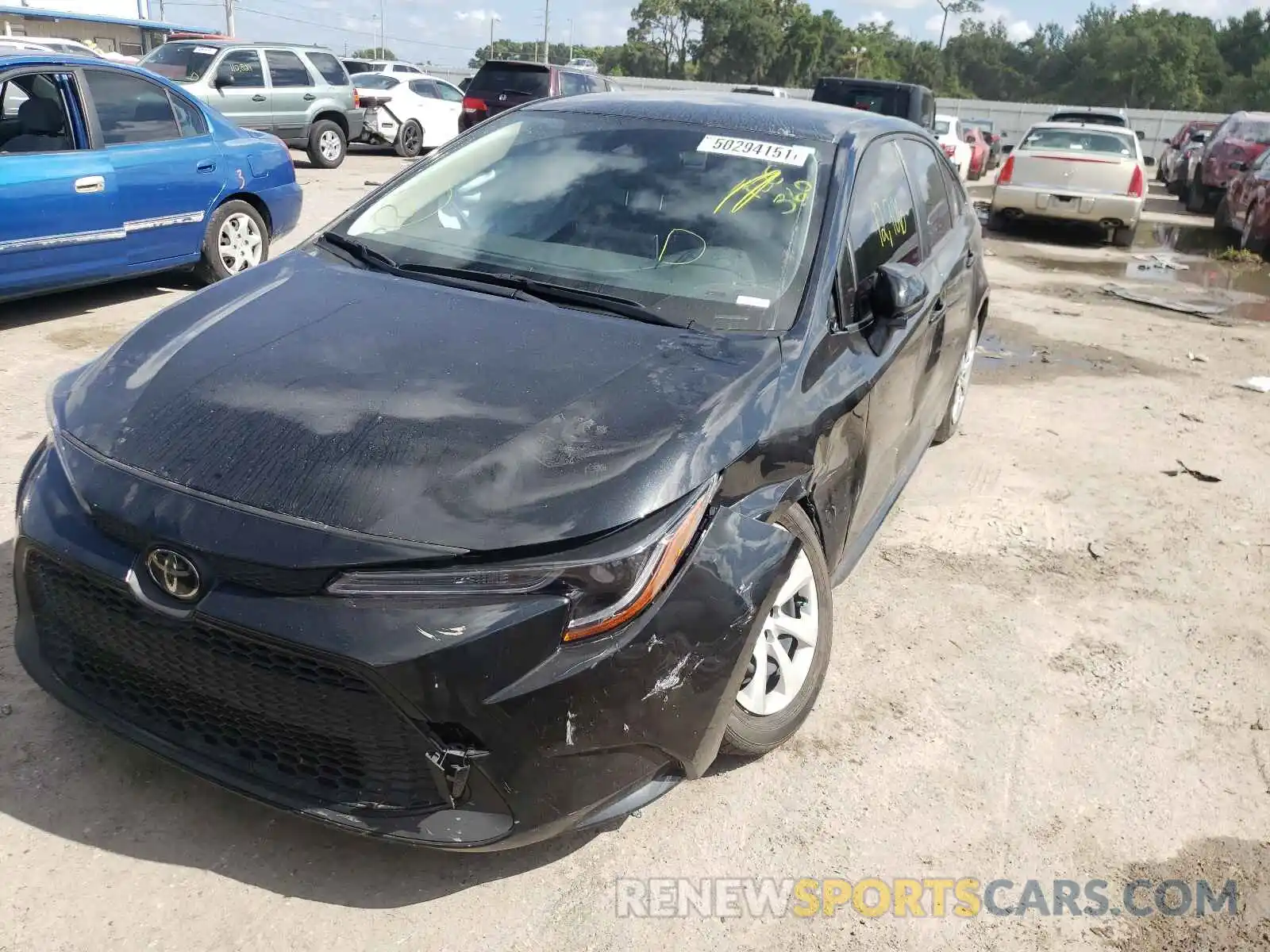 2 Photograph of a damaged car JTDEPRAE0LJ097523 TOYOTA COROLLA 2020