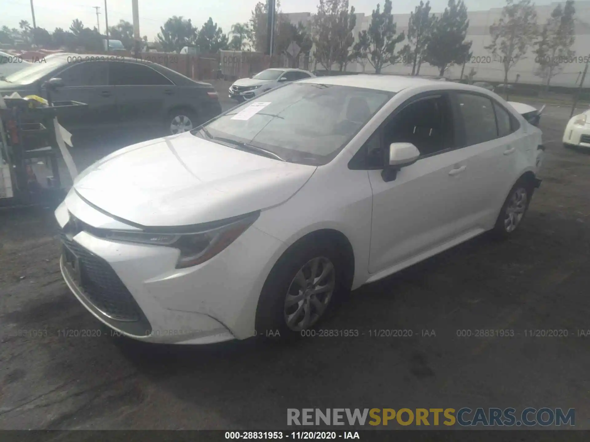 2 Photograph of a damaged car JTDEPRAE0LJ097618 TOYOTA COROLLA 2020