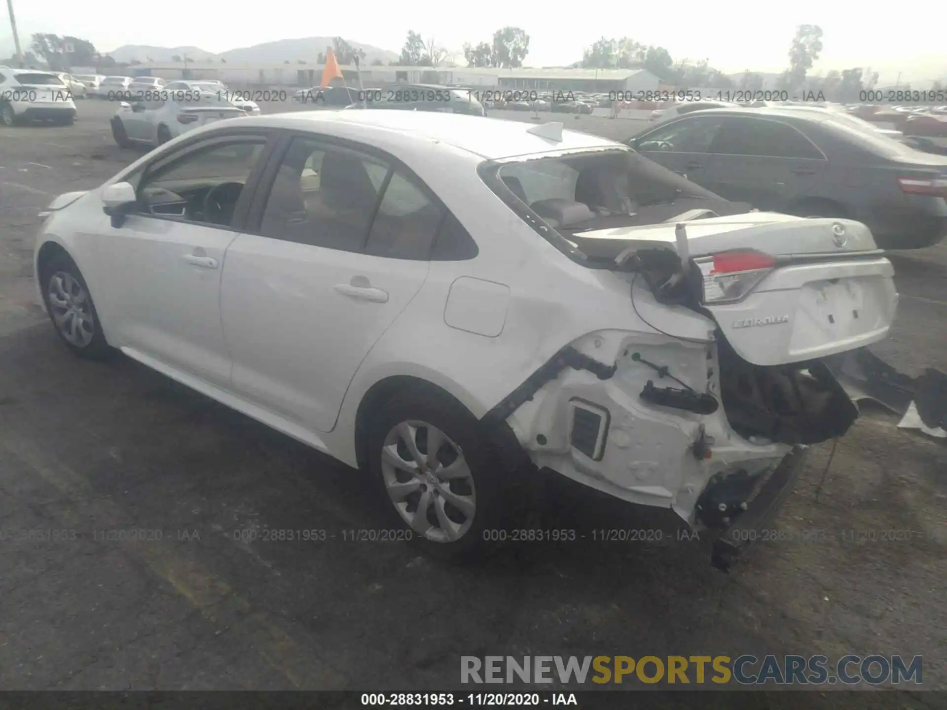 3 Photograph of a damaged car JTDEPRAE0LJ097618 TOYOTA COROLLA 2020