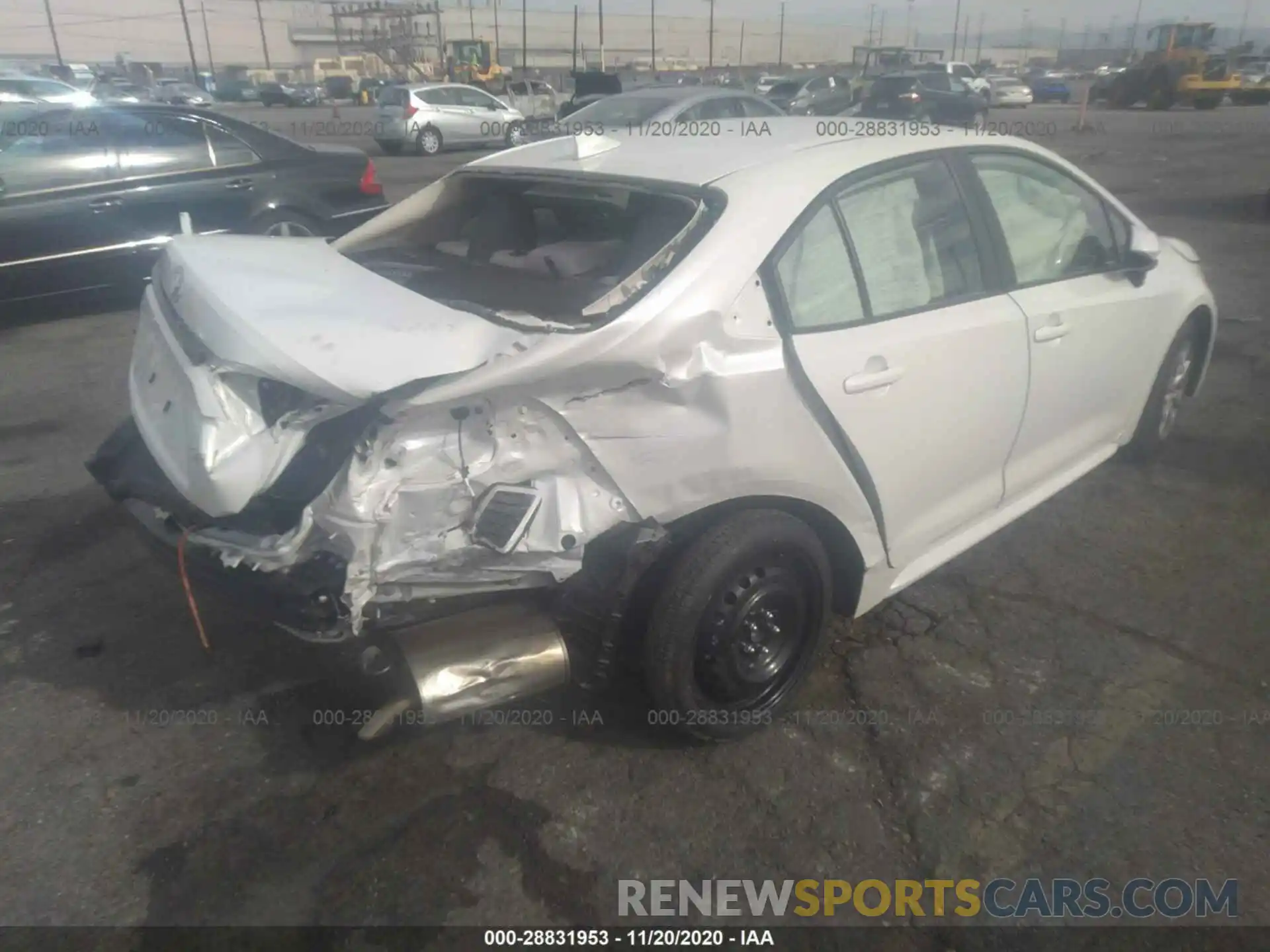 4 Photograph of a damaged car JTDEPRAE0LJ097618 TOYOTA COROLLA 2020