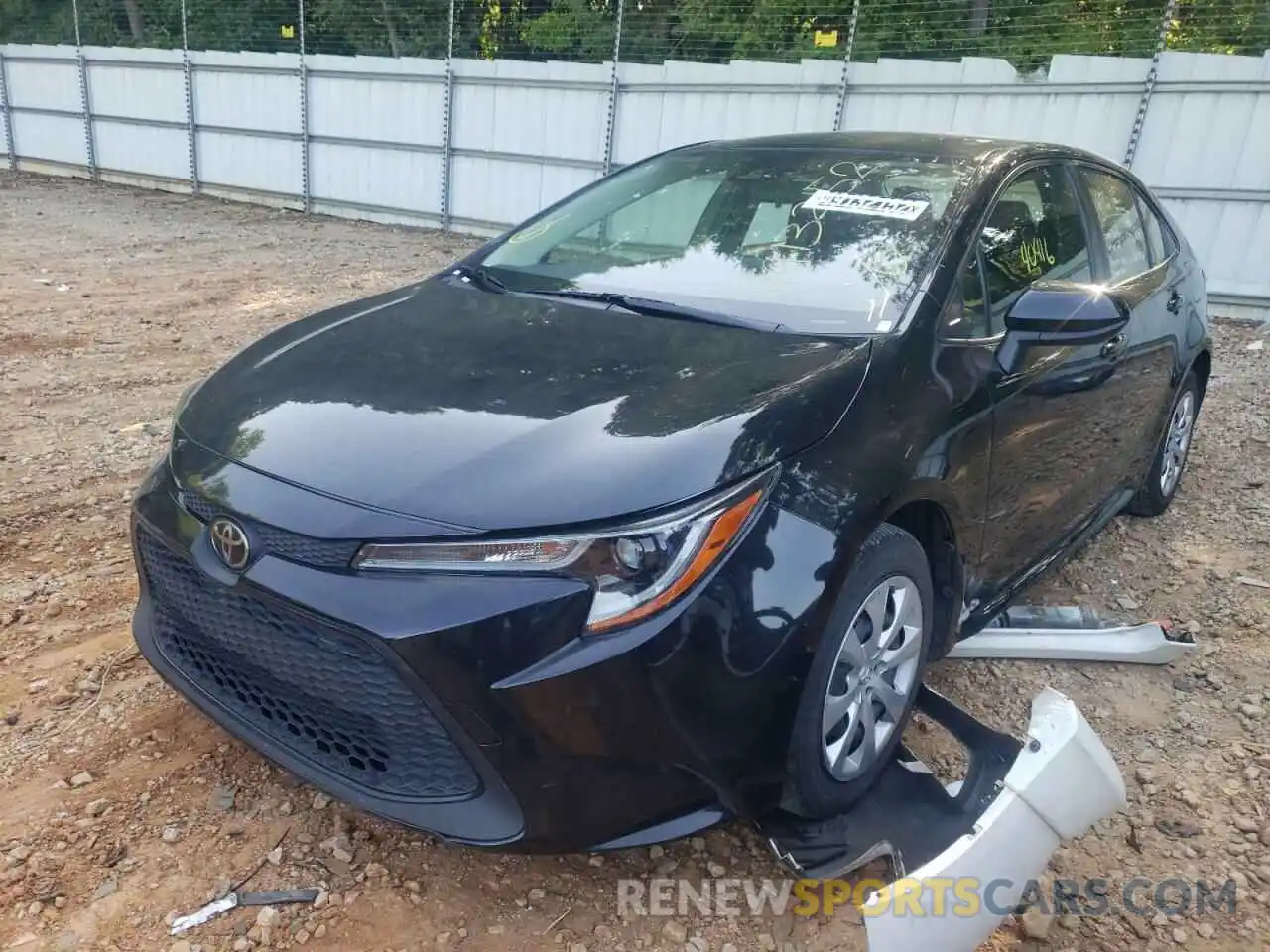 2 Photograph of a damaged car JTDEPRAE0LJ098333 TOYOTA COROLLA 2020