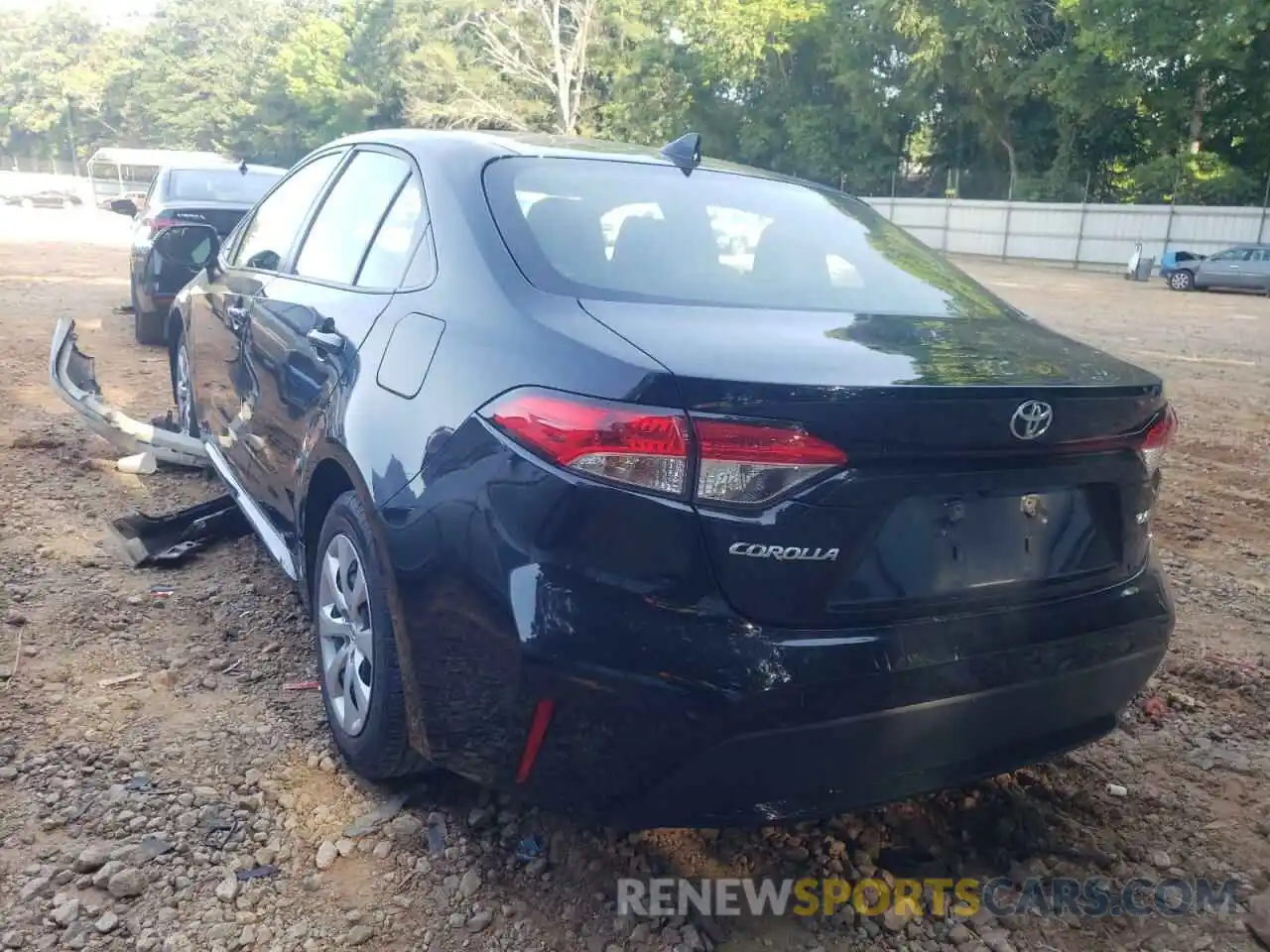 3 Photograph of a damaged car JTDEPRAE0LJ098333 TOYOTA COROLLA 2020